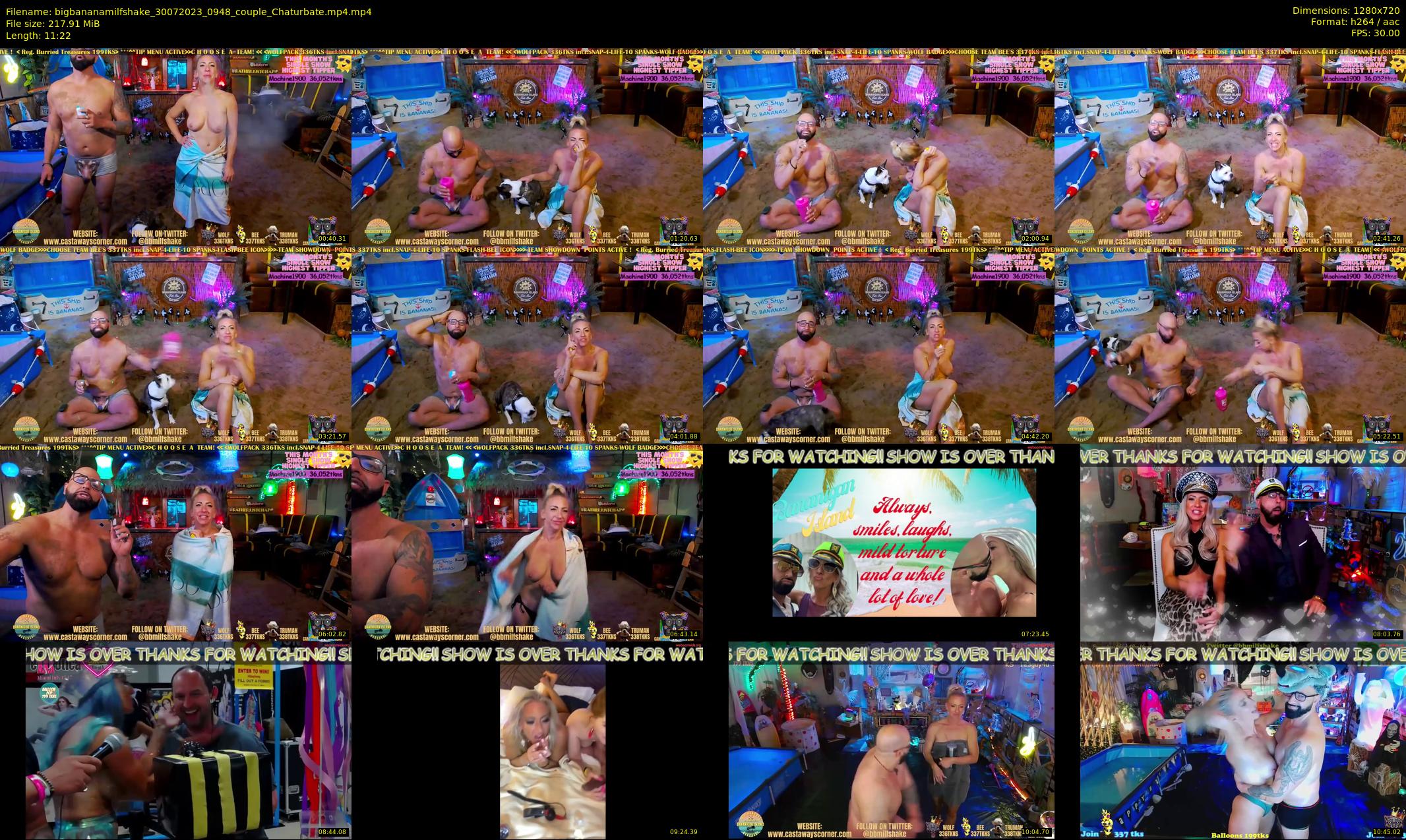 bigbananamilfshake — 12 minute Chaturbate couple cam show recording, 720p, Jul 30, 2023
