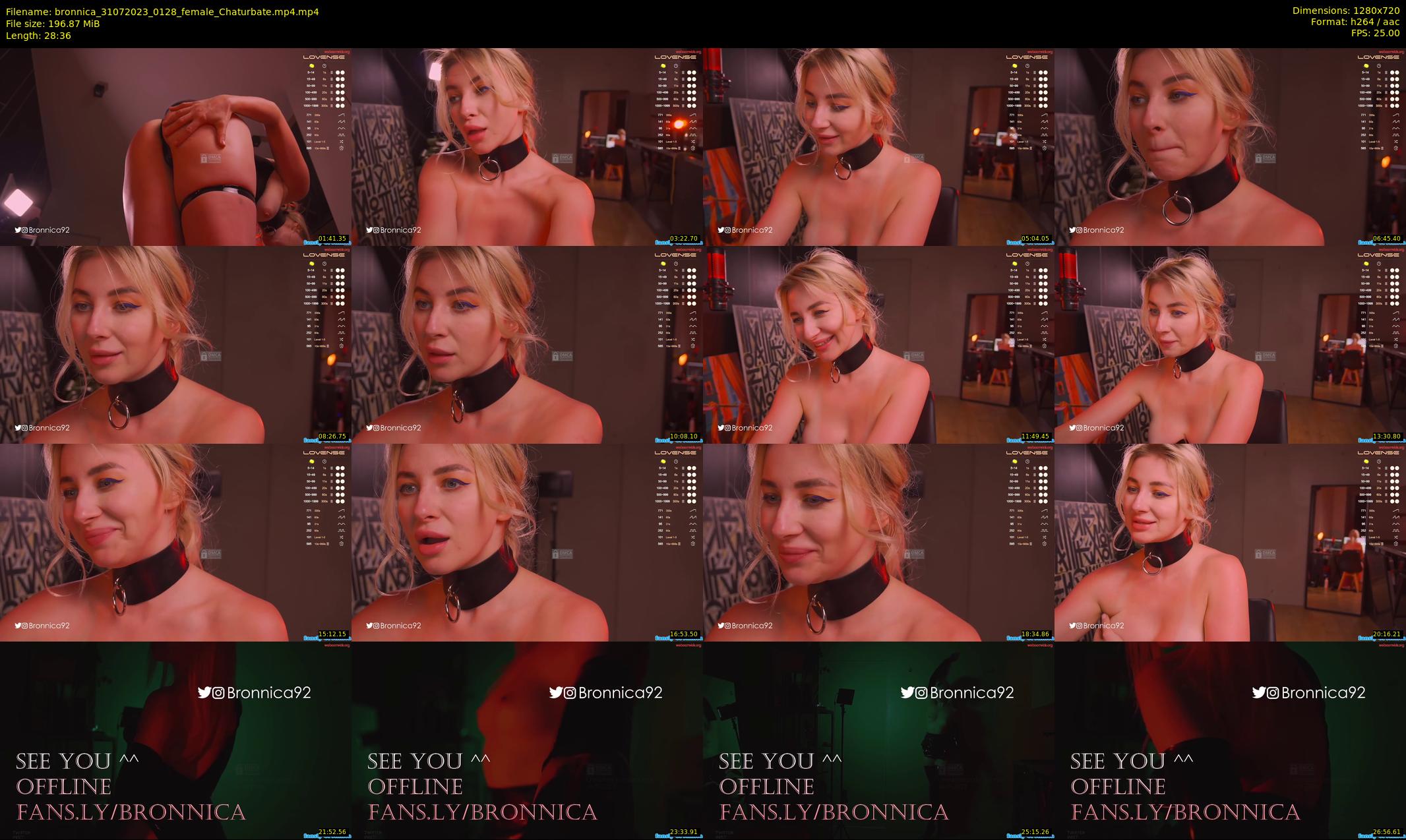 bronnica — 29 minute Chaturbate female cam show recording, 720p, Jul 31, 2023