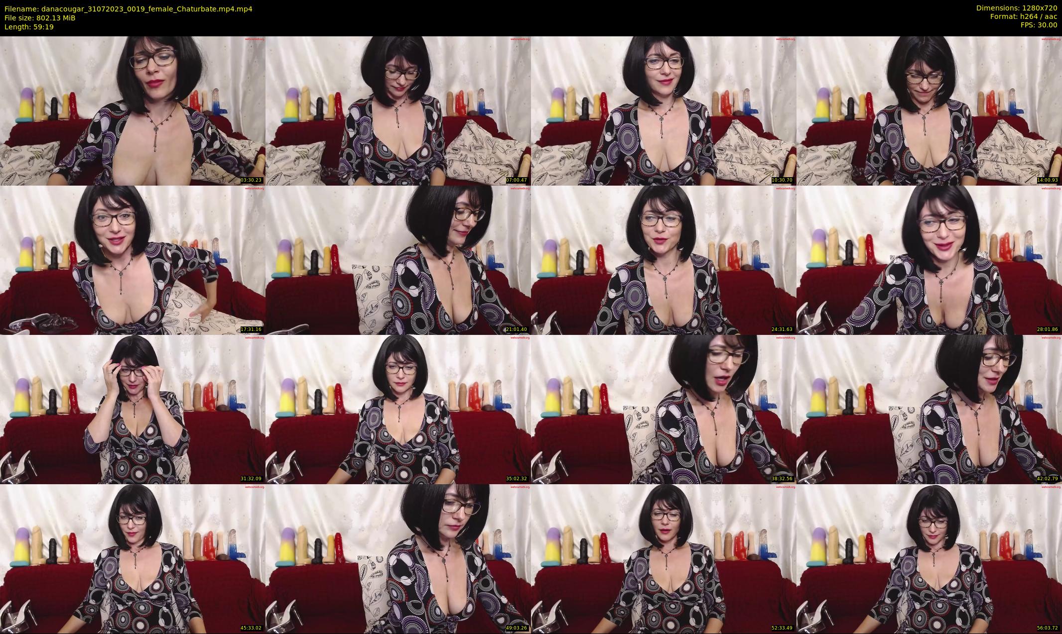 danacougar — 60 minute Chaturbate female cam show recording, 720p, Jul 31, 2023