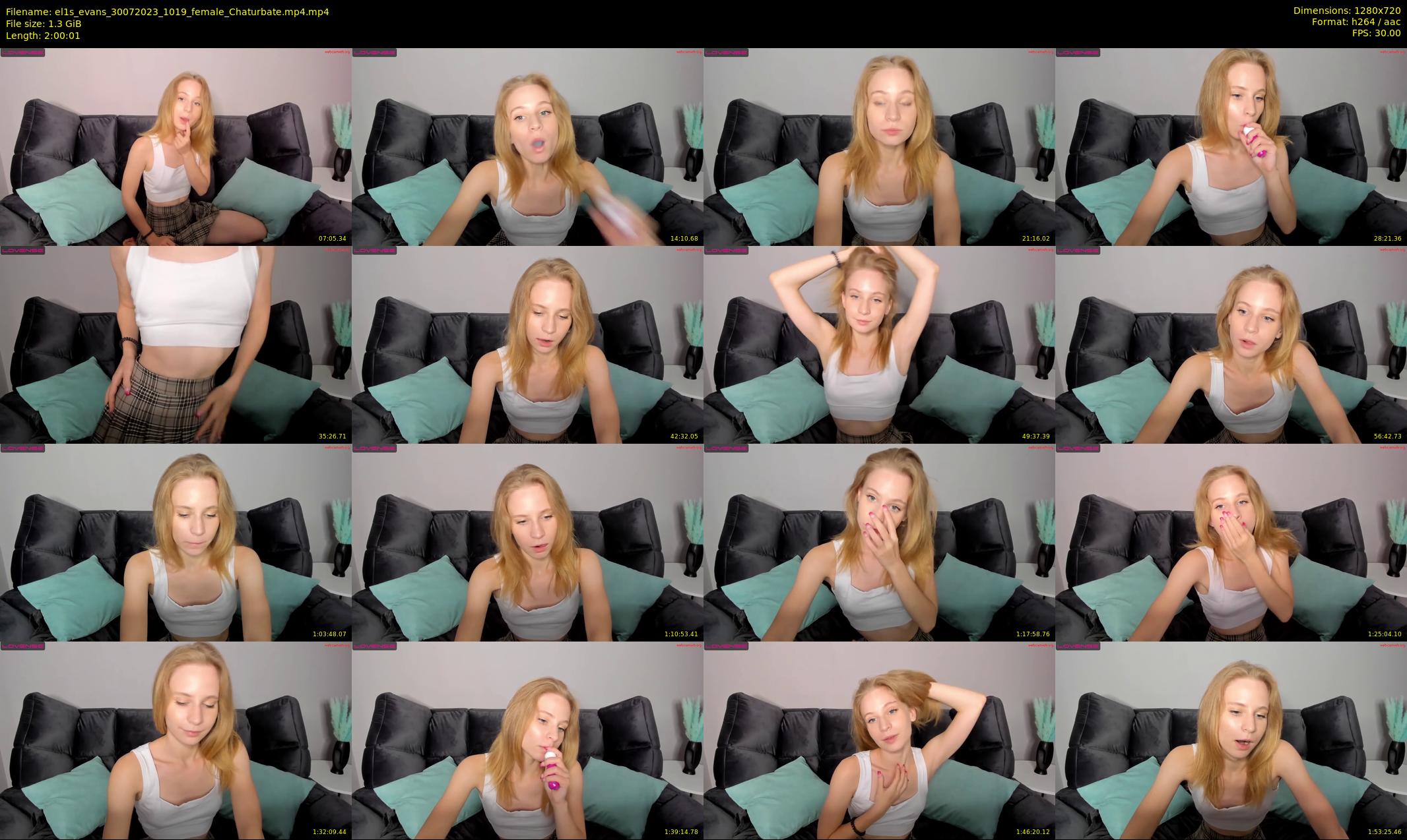 el1s_evans — 121 minute Chaturbate female cam show recording, 720p, Jul 30, 2023