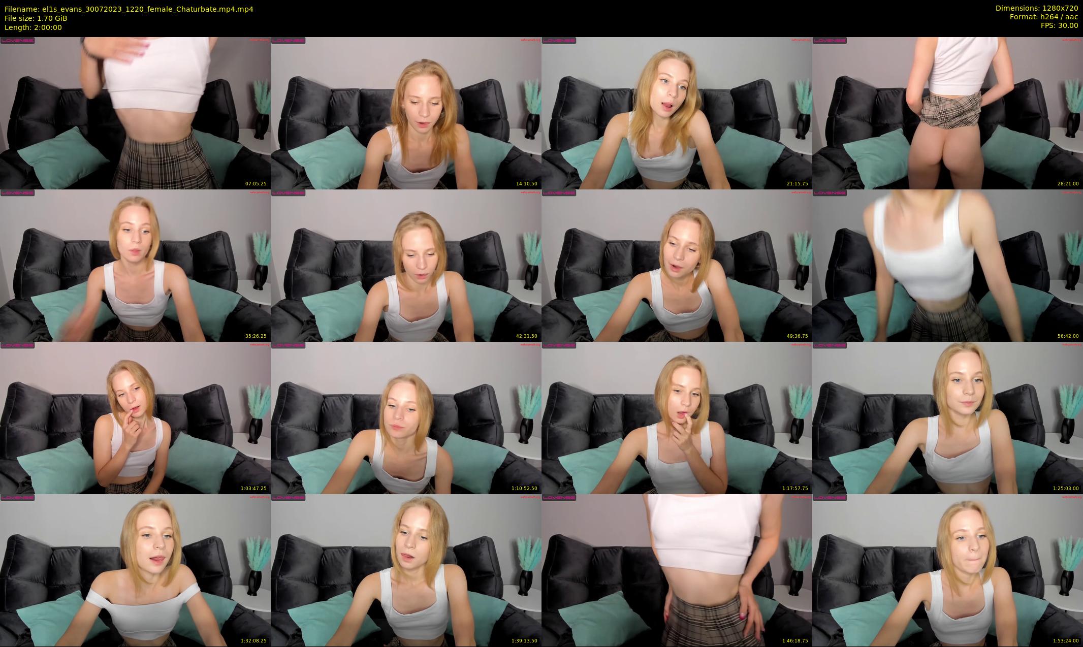 el1s_evans — 120 minute Chaturbate female cam show recording, 720p, Jul 30, 2023