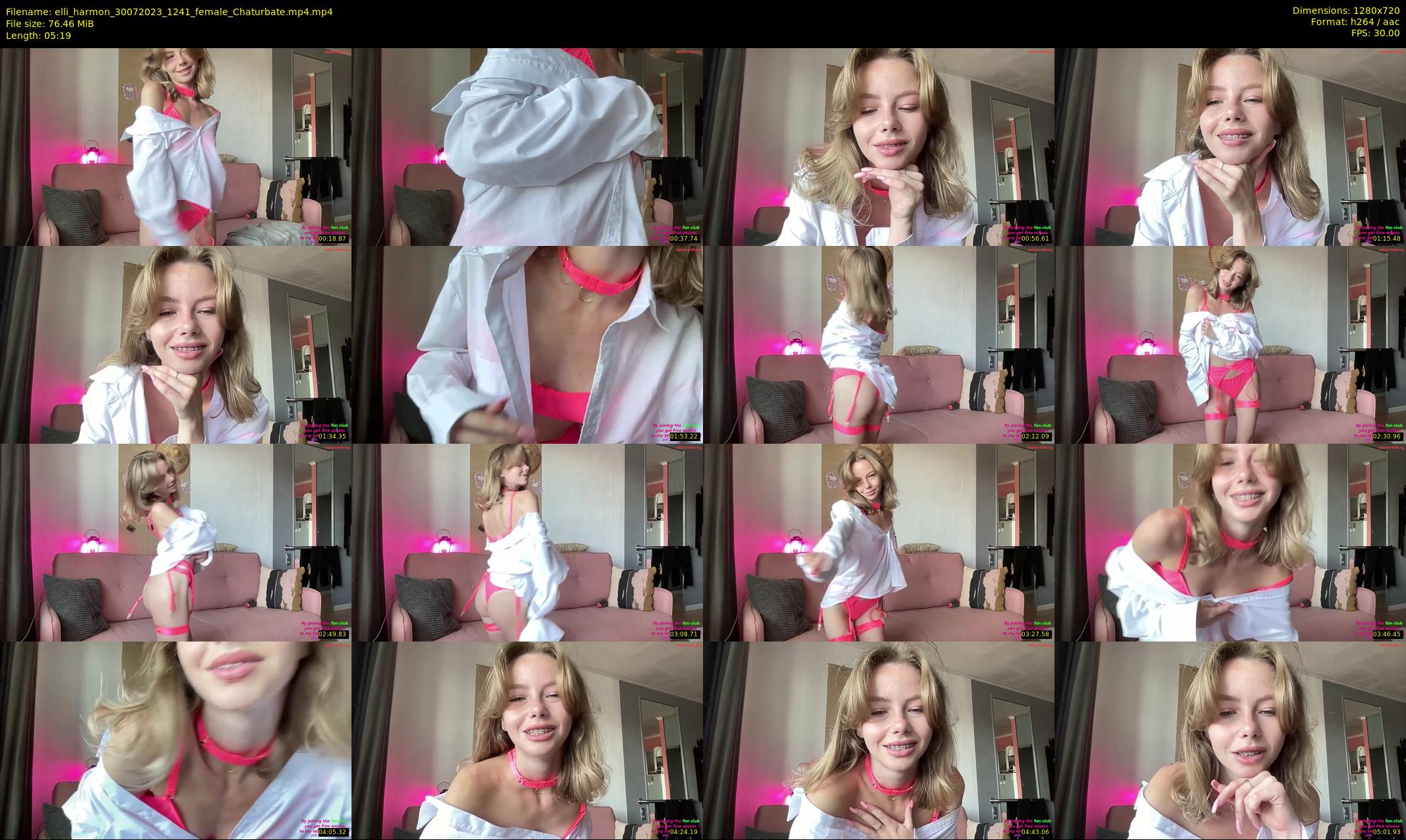 elli_harmon — 6 minute Chaturbate female cam show recording, 720p, Jul 30, 2023
