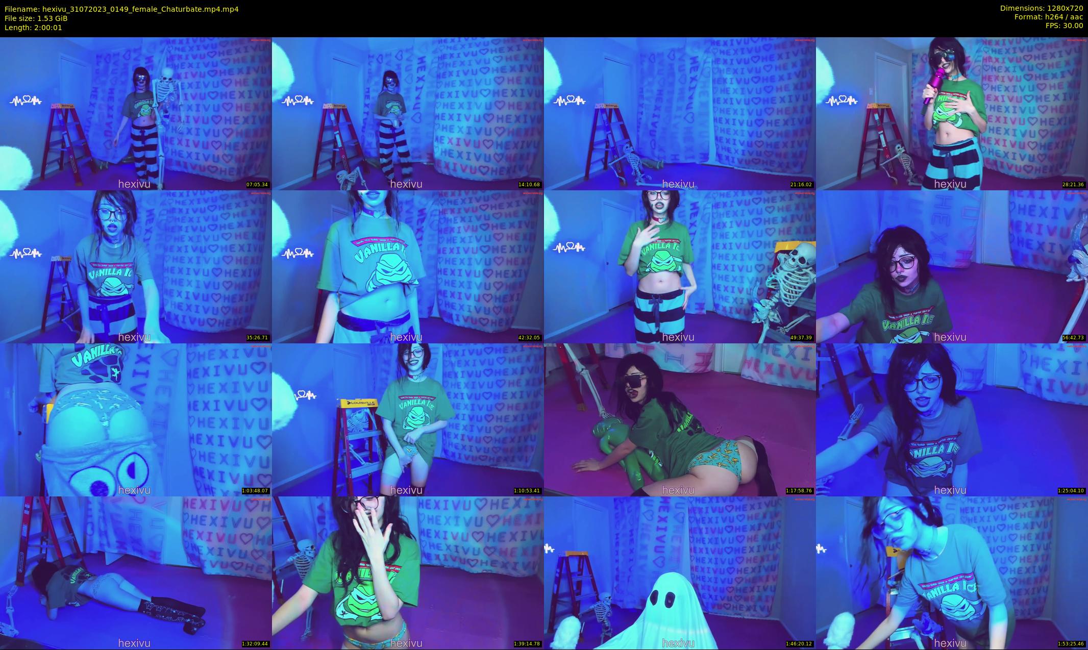 hexivu — 121 minute Chaturbate female cam show recording, 720p, Jul 31, 2023