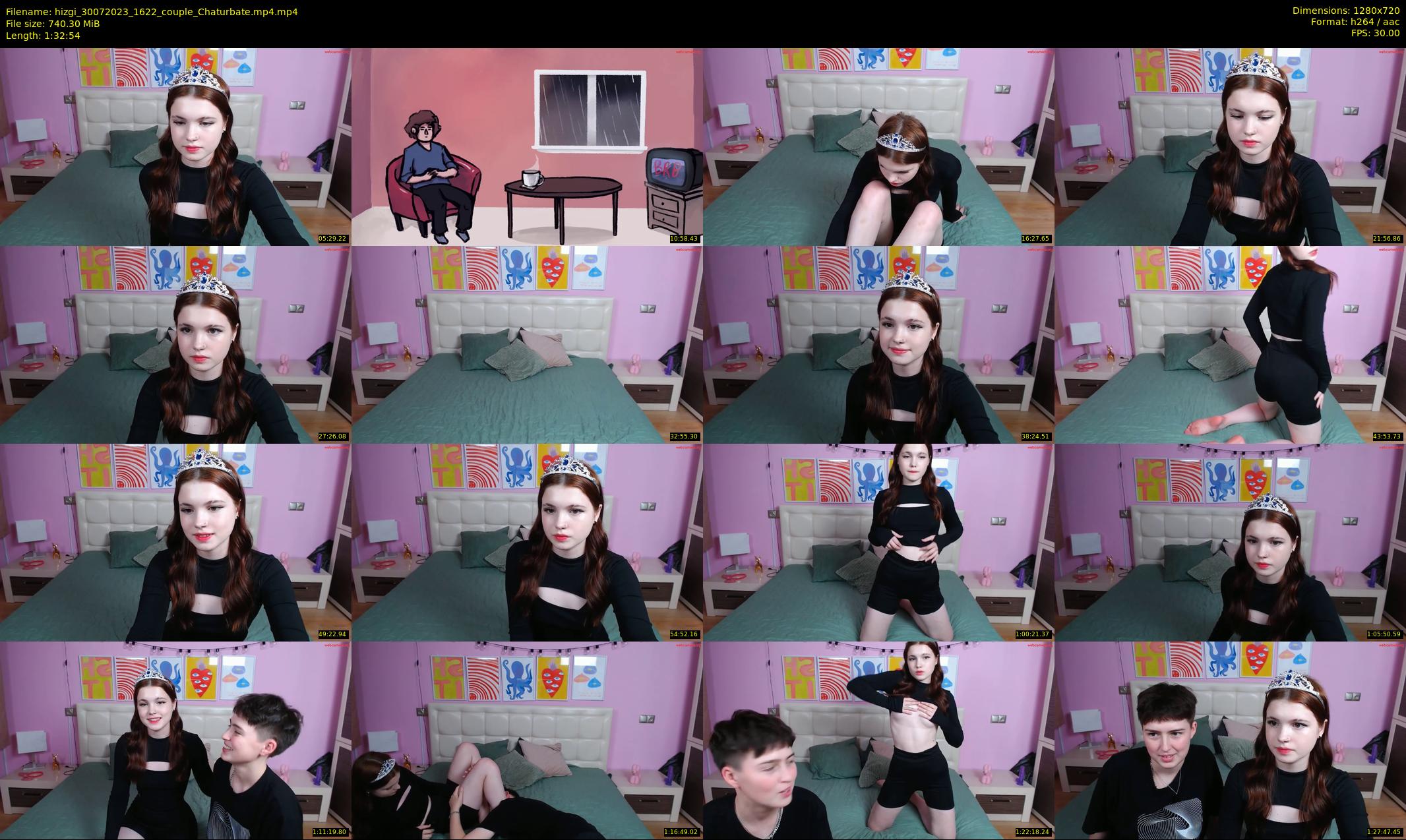 hizgi — 93 minute Chaturbate couple cam show recording, 720p, Jul 30, 2023