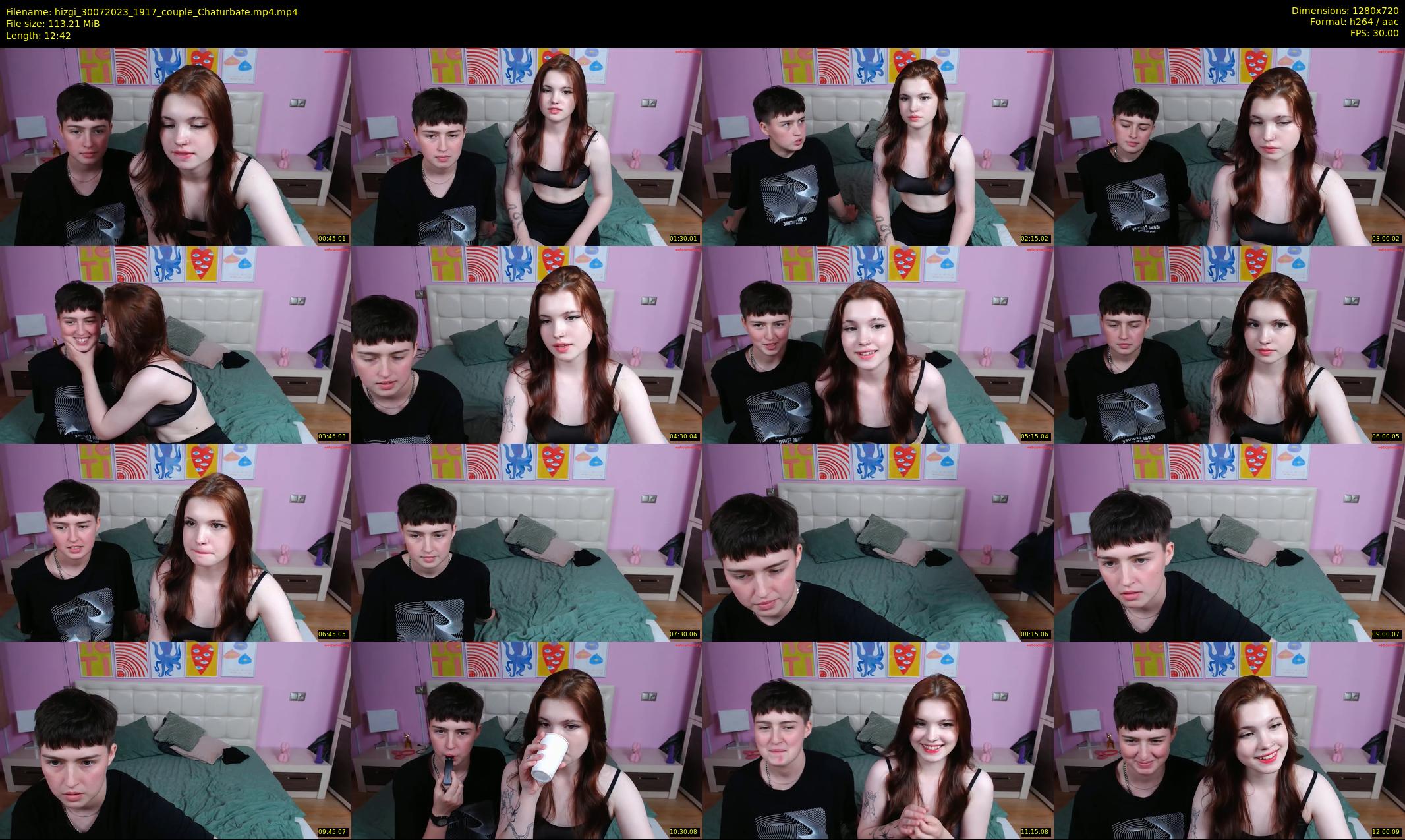 hizgi — 13 minute Chaturbate couple cam show recording, 720p, Jul 30, 2023
