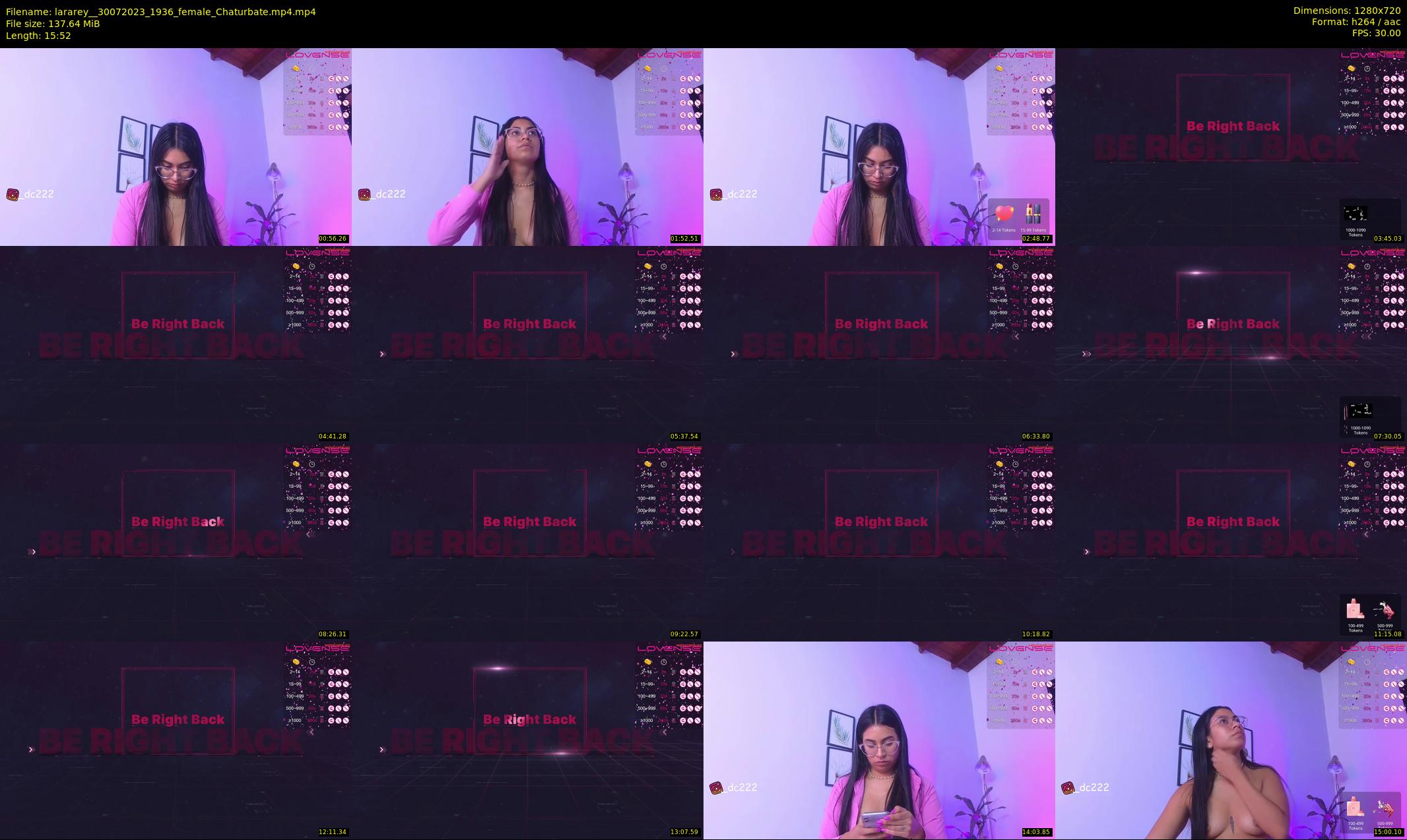 lararey_ — 16 minute Chaturbate female cam show recording, 720p, Jul 30, 2023