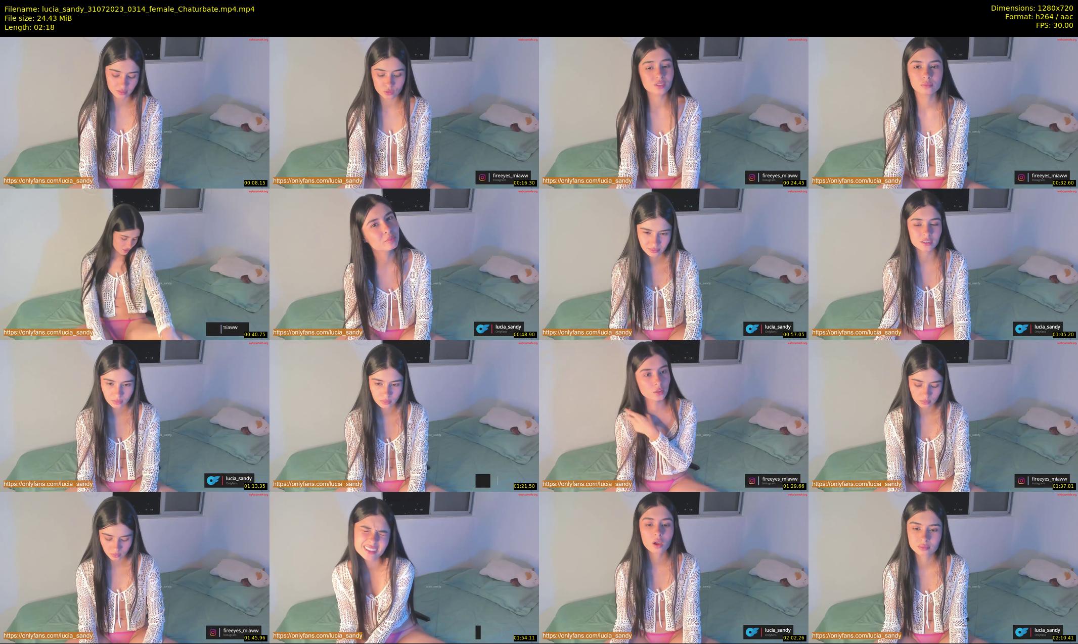 lucia_sandy — 3 minute Chaturbate female cam show recording, 720p, Jul 31, 2023