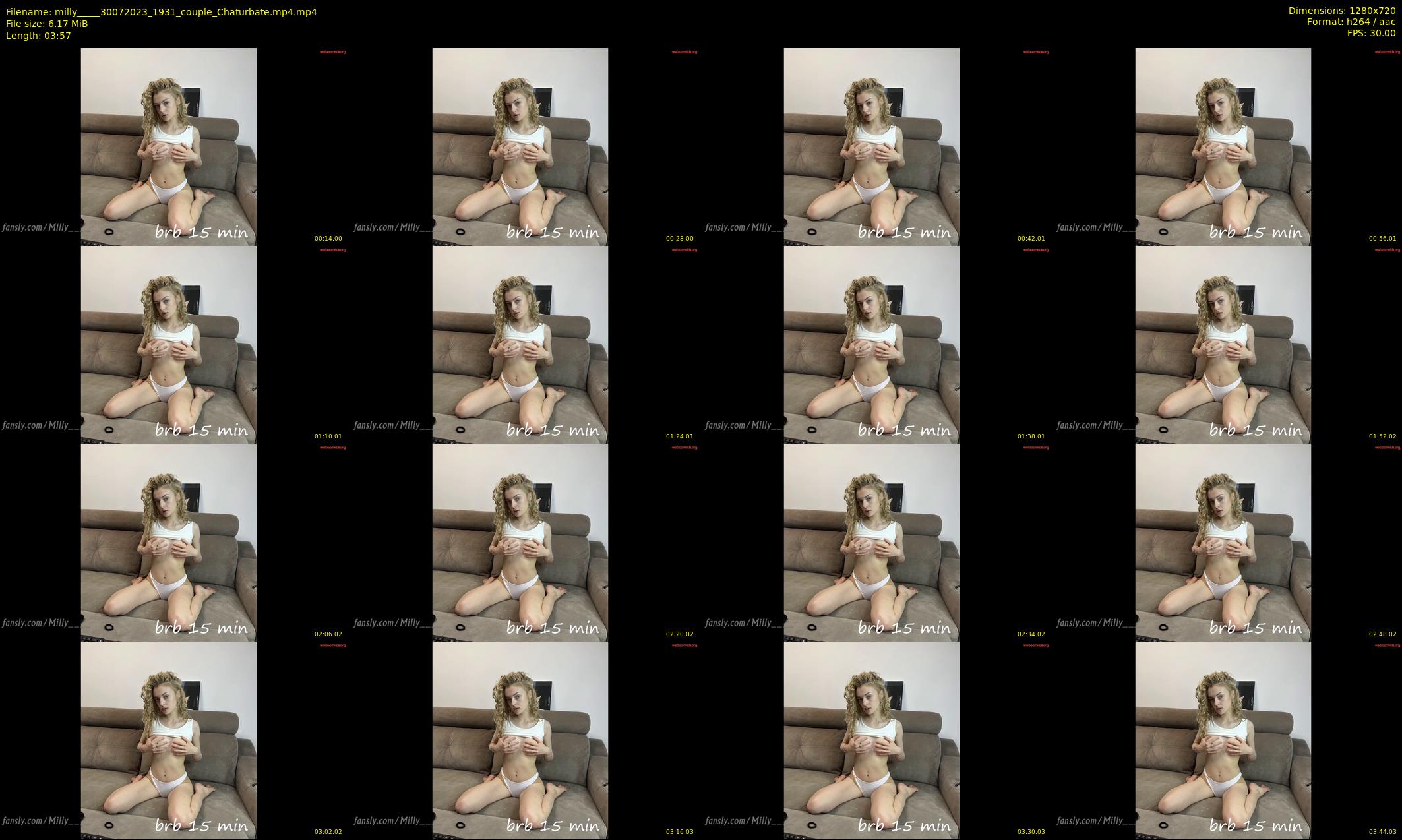 milly____ — 4 minute Chaturbate couple cam show recording, 720p, Jul 30, 2023
