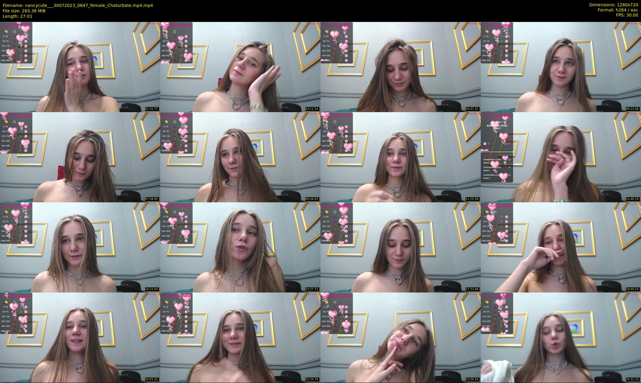 nancycute__ — 28 minute Chaturbate female cam show recording, 720p, Jul 30, 2023