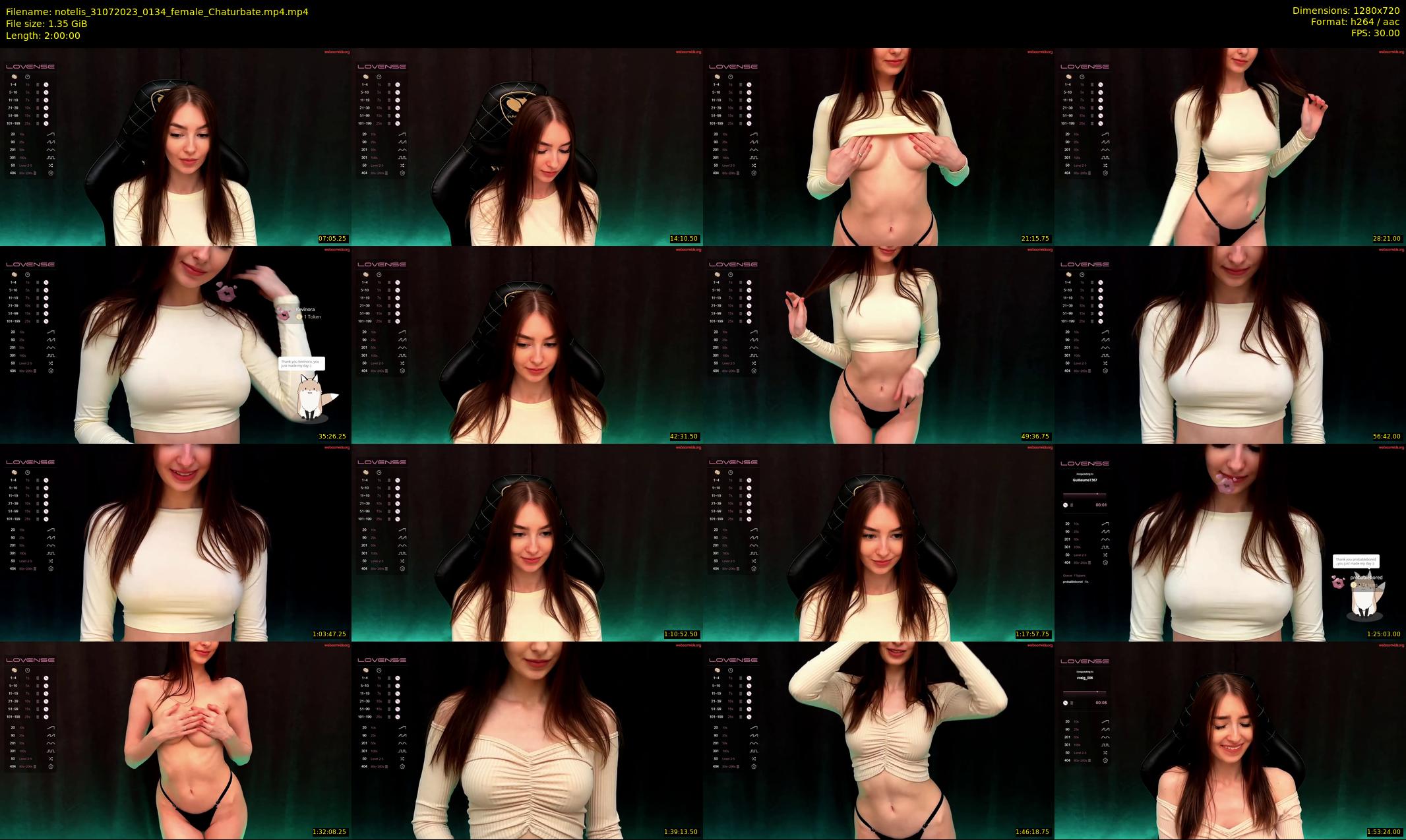 notelis — 120 minute Chaturbate female cam show recording, 720p, Jul 31, 2023