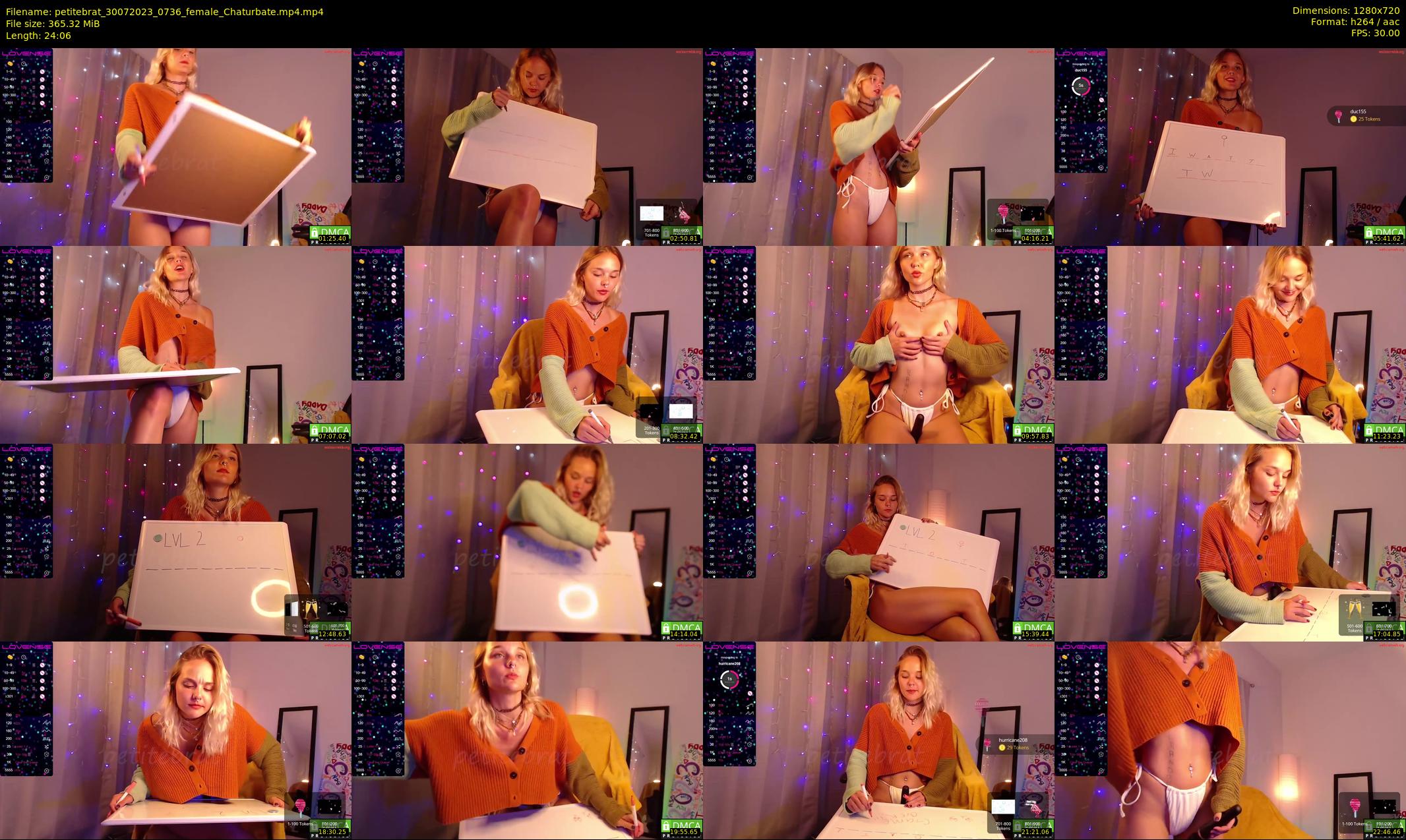 petitebrat — 25 minute Chaturbate female cam show recording, 720p, Jul 30, 2023