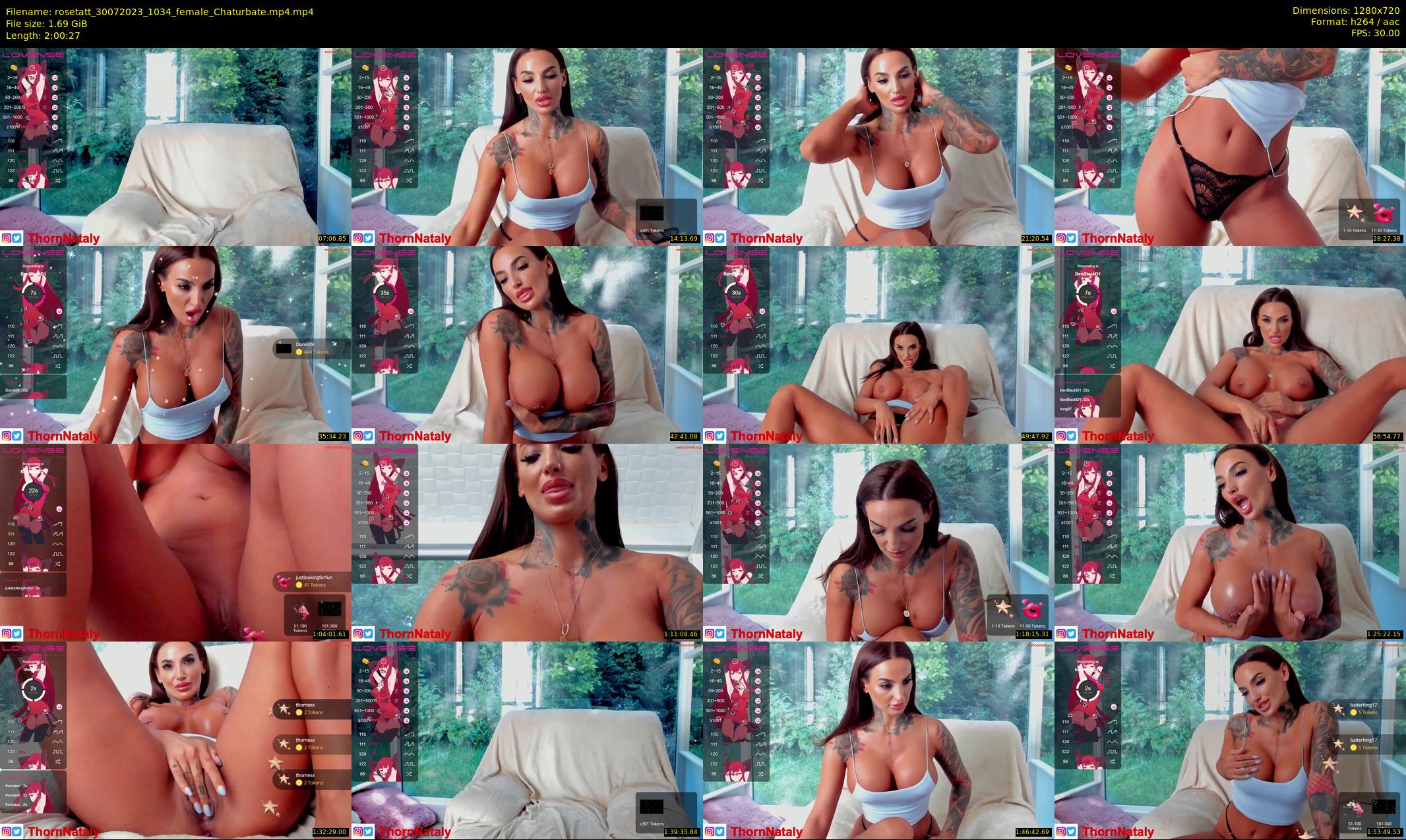 rosetatt — 121 minute Chaturbate female cam show recording, 720p, Jul 30, 2023