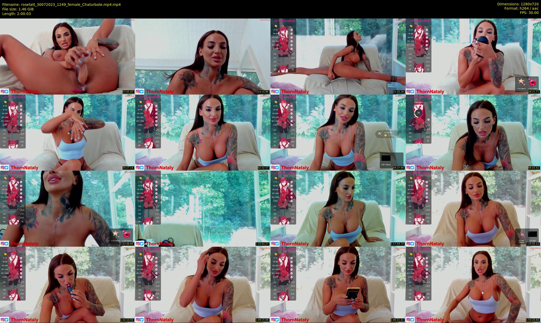 rosetatt — 121 minute Chaturbate female cam show recording, 720p, Jul 30, 2023