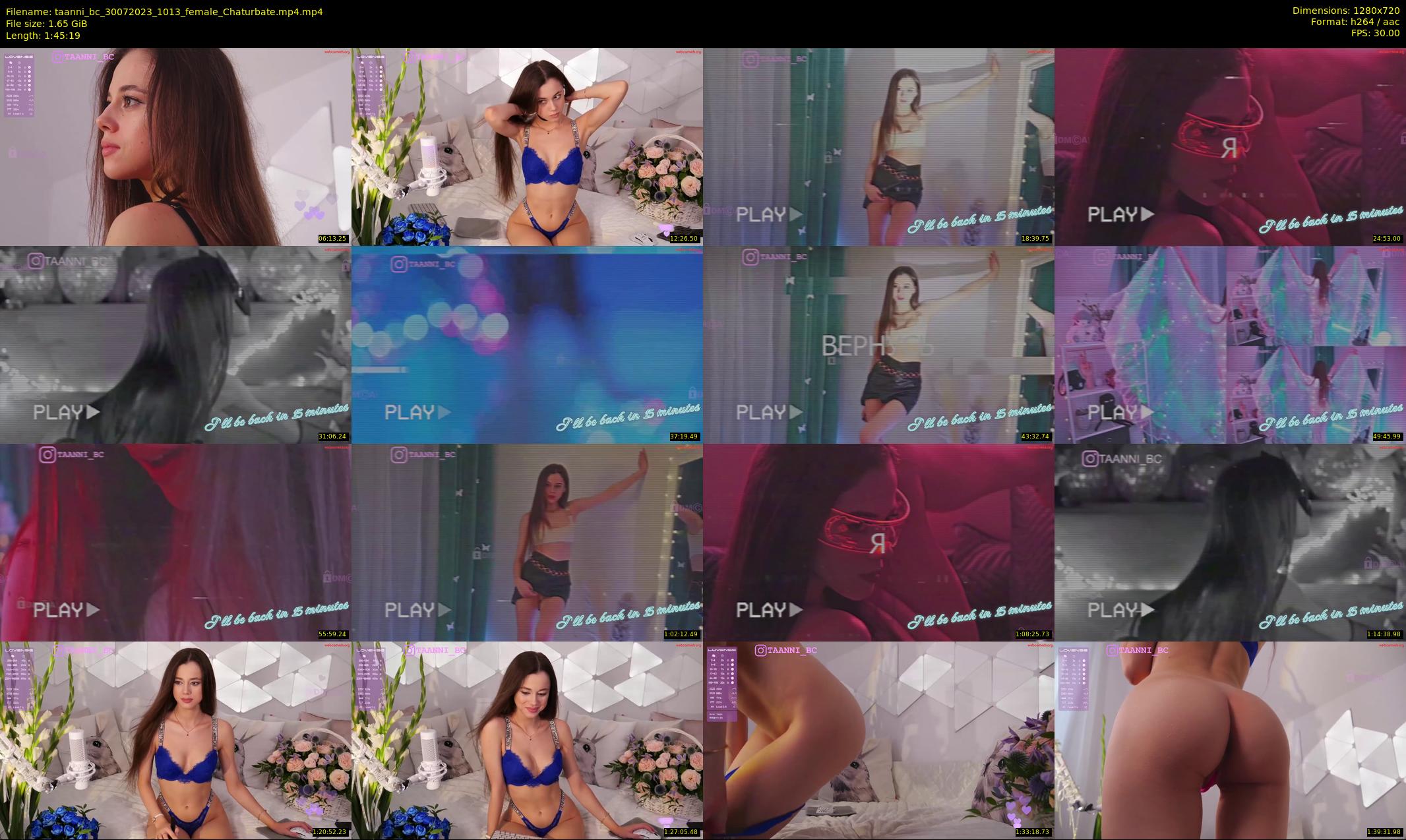 taanni_bc — 106 minute Chaturbate female cam show recording, 720p, Jul 30, 2023