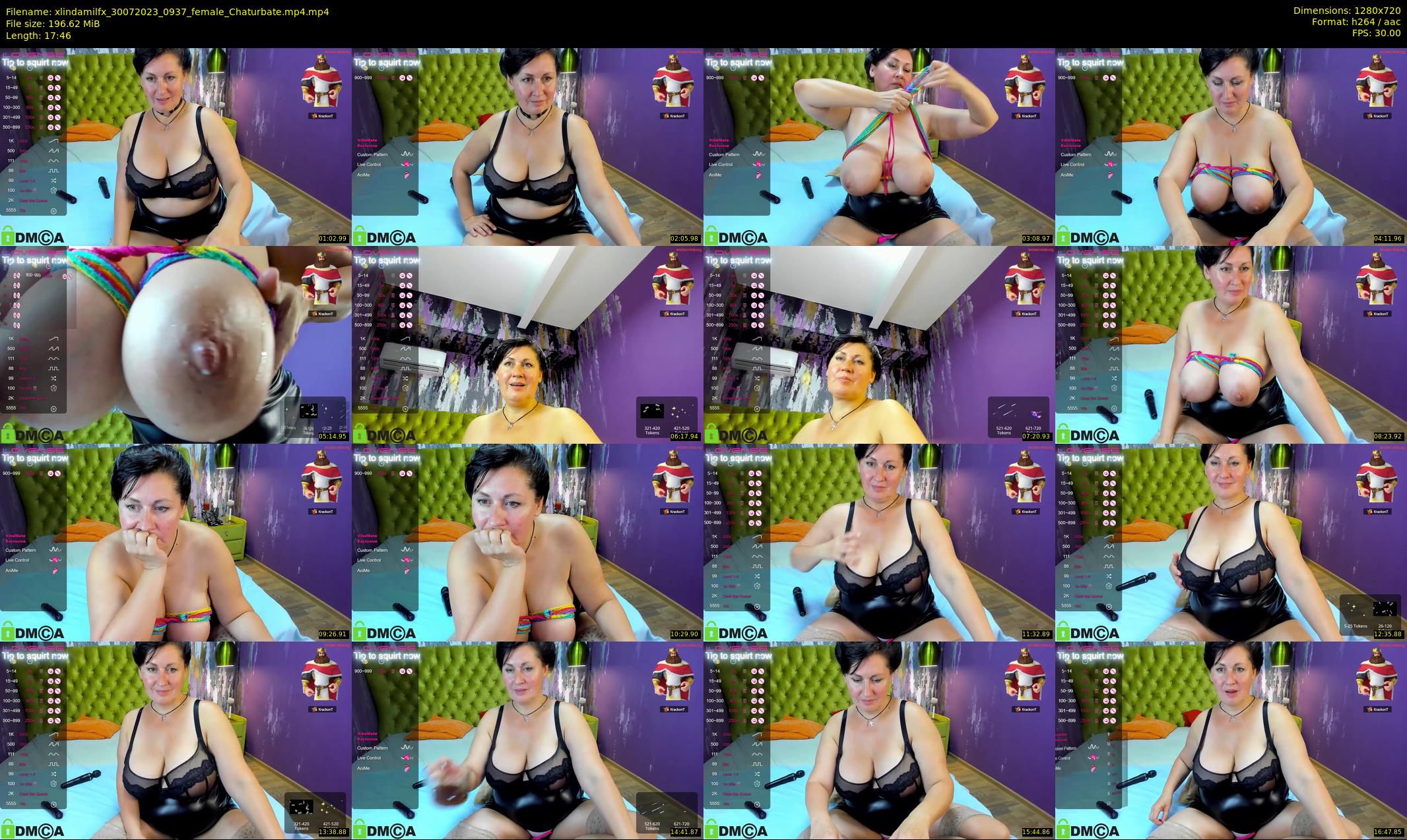 xlindamilfx — 18 minute Chaturbate female cam show recording, 720p, Jul 30, 2023