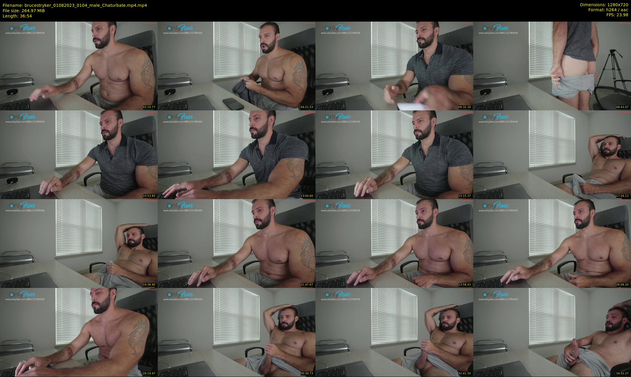 brucestryker — 37 minute Chaturbate male cam show recording, 720p, Aug 1, 2023