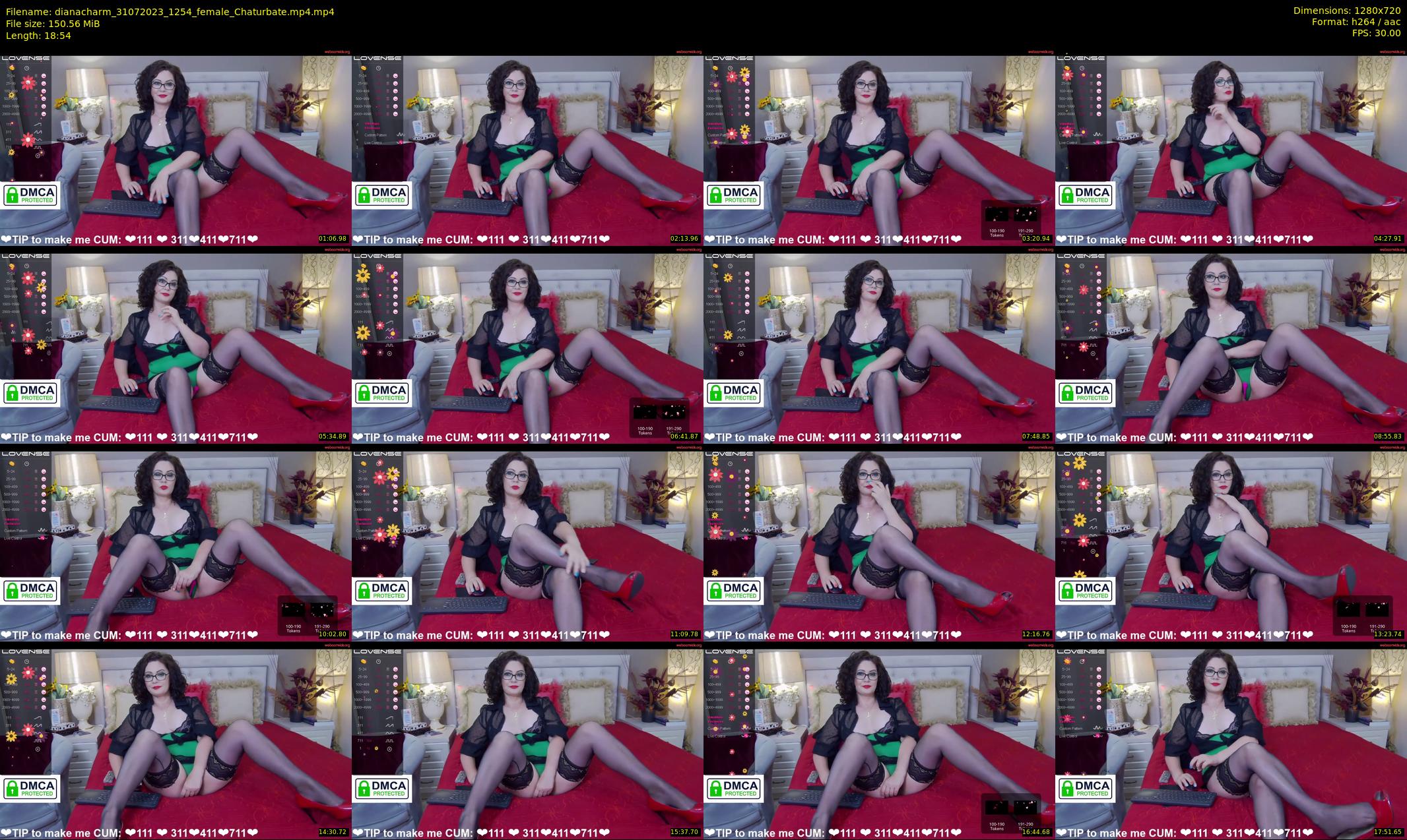 dianacharm — 19 minute Chaturbate female cam show recording, 720p, Jul 31, 2023