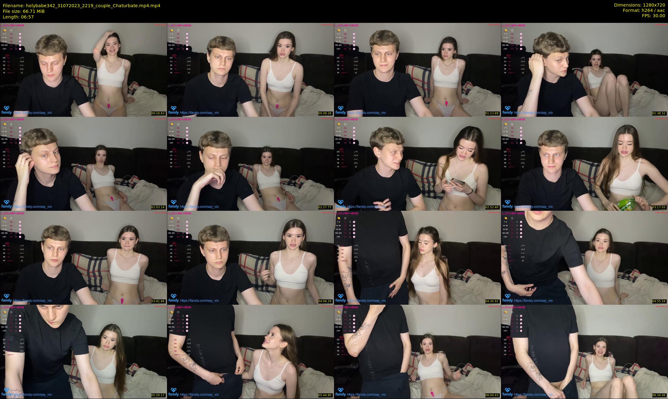holybabe342 — 7 minute Chaturbate couple cam show recording, 720p, Jul 31, 2023