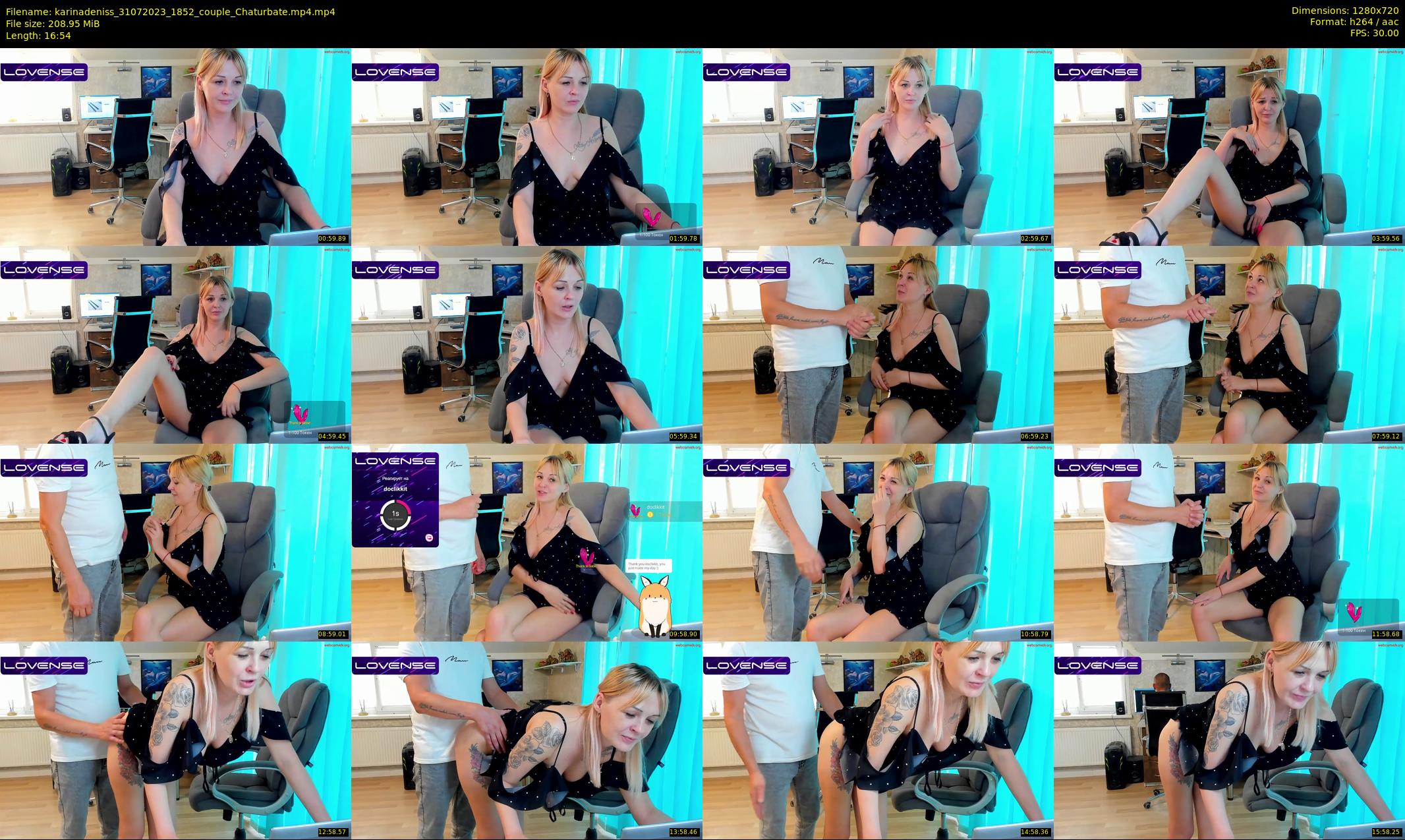 karinadeniss — 17 minute Chaturbate couple cam show recording, 720p, Jul 31, 2023