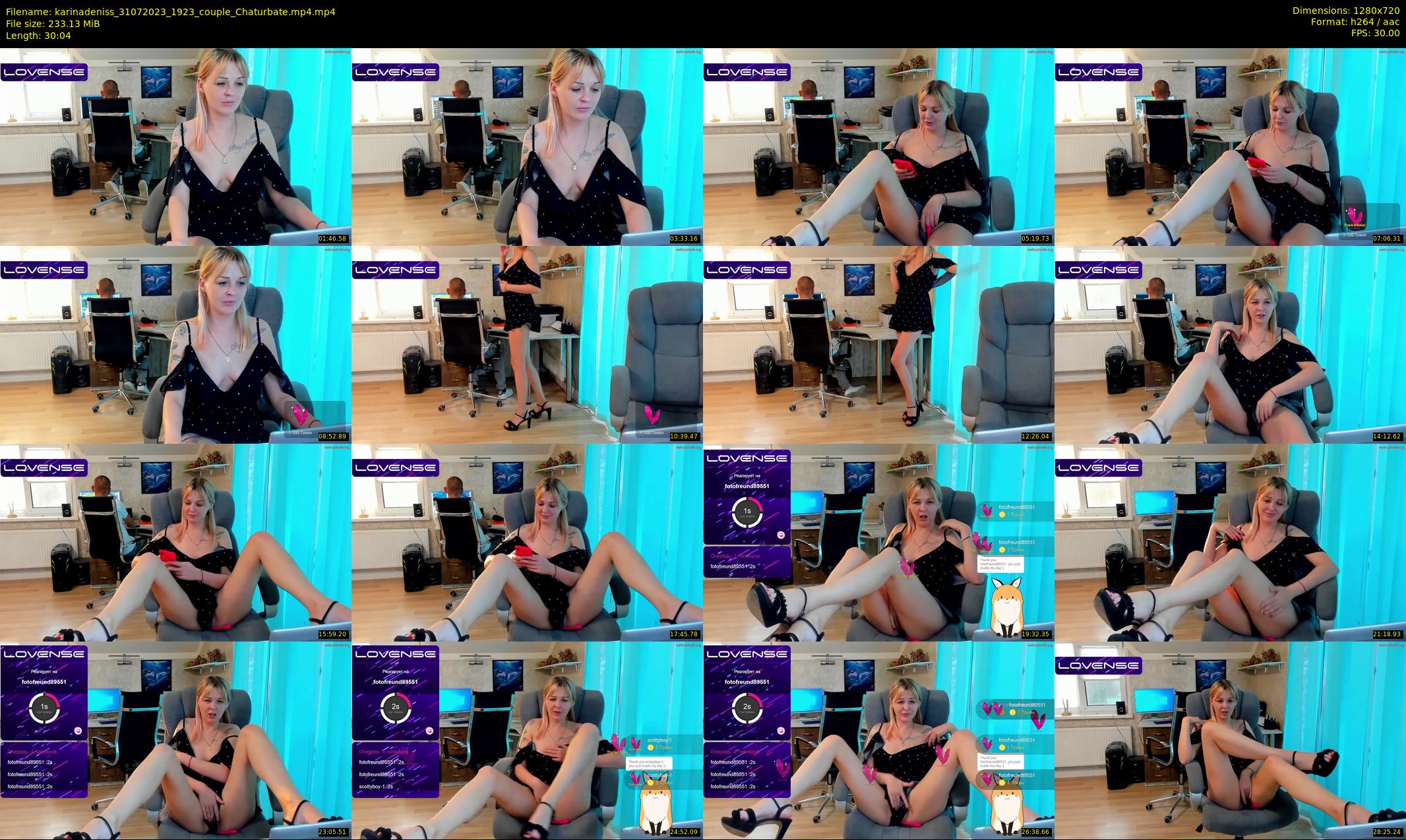 karinadeniss — 31 minute Chaturbate couple cam show recording, 720p, Jul 31, 2023