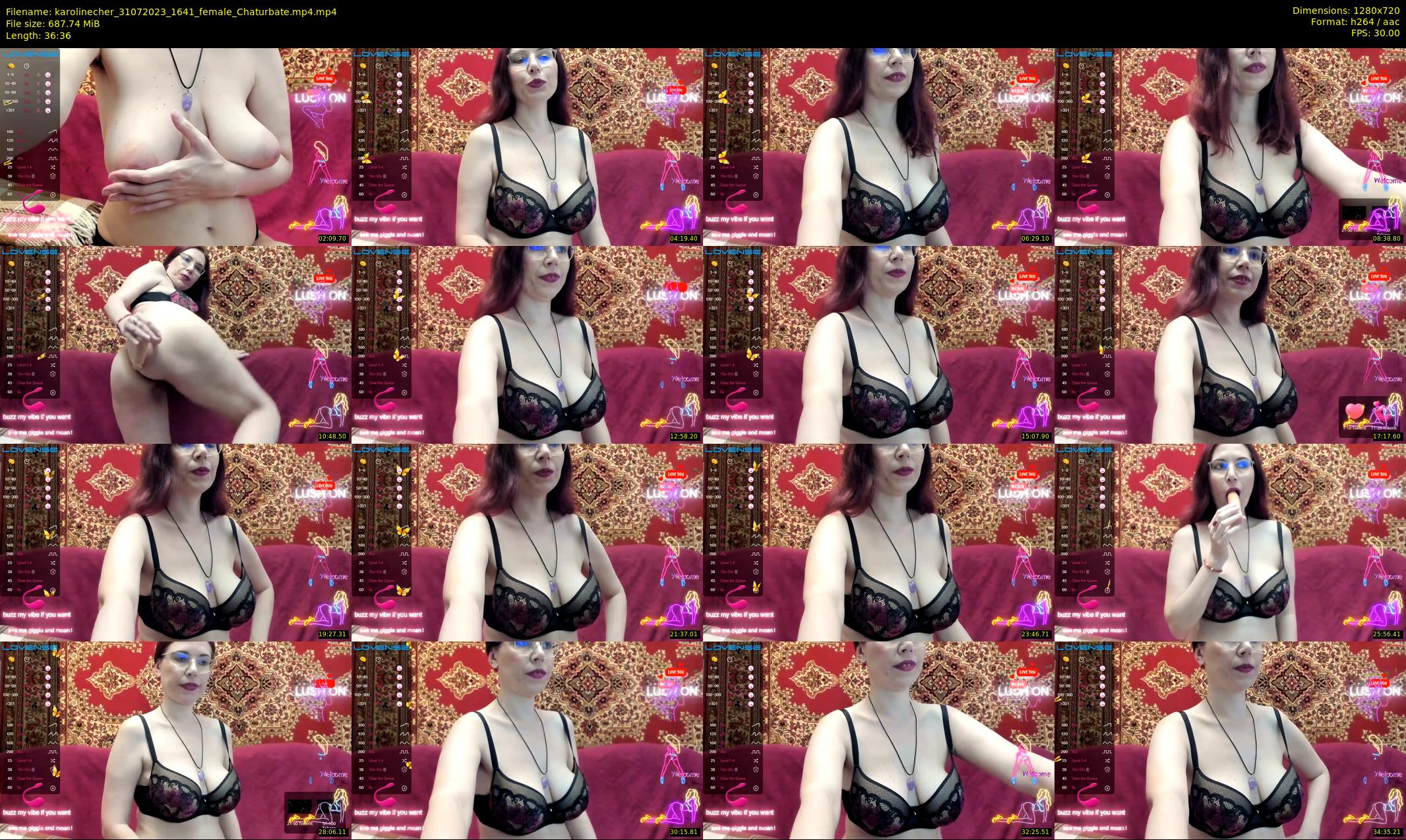 karolinecher — 37 minute Chaturbate female cam show recording, 720p, Jul 31, 2023
