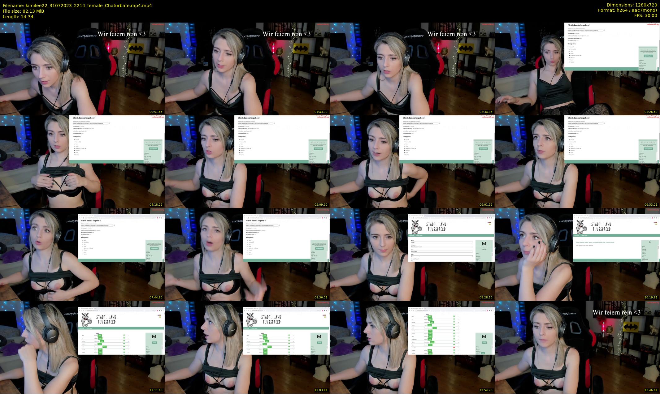 kimilee22 — 15 minute Chaturbate female cam show recording, 720p, Jul 31, 2023