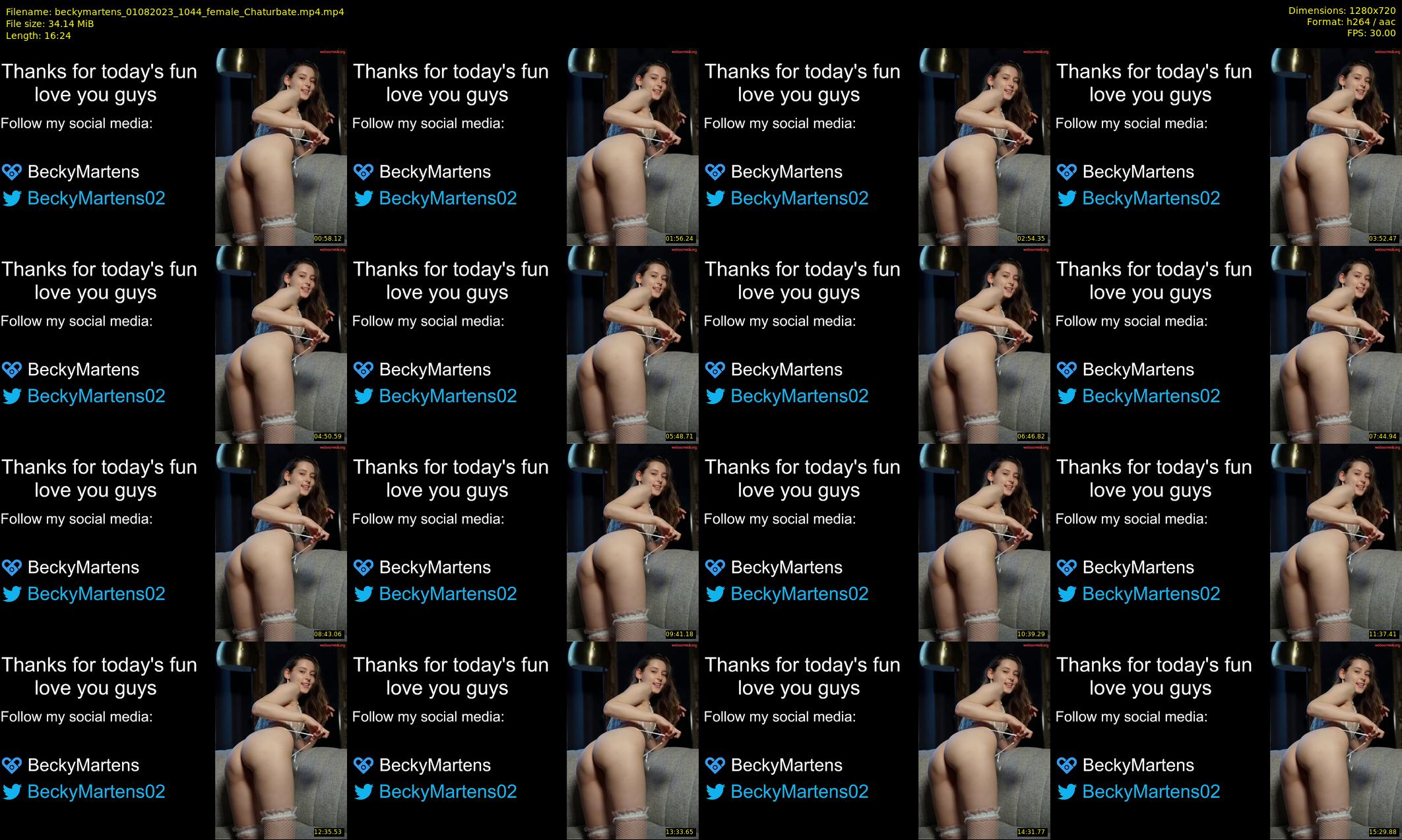 beckymartens — 17 minute Chaturbate female cam show recording, 720p, Aug 1, 2023