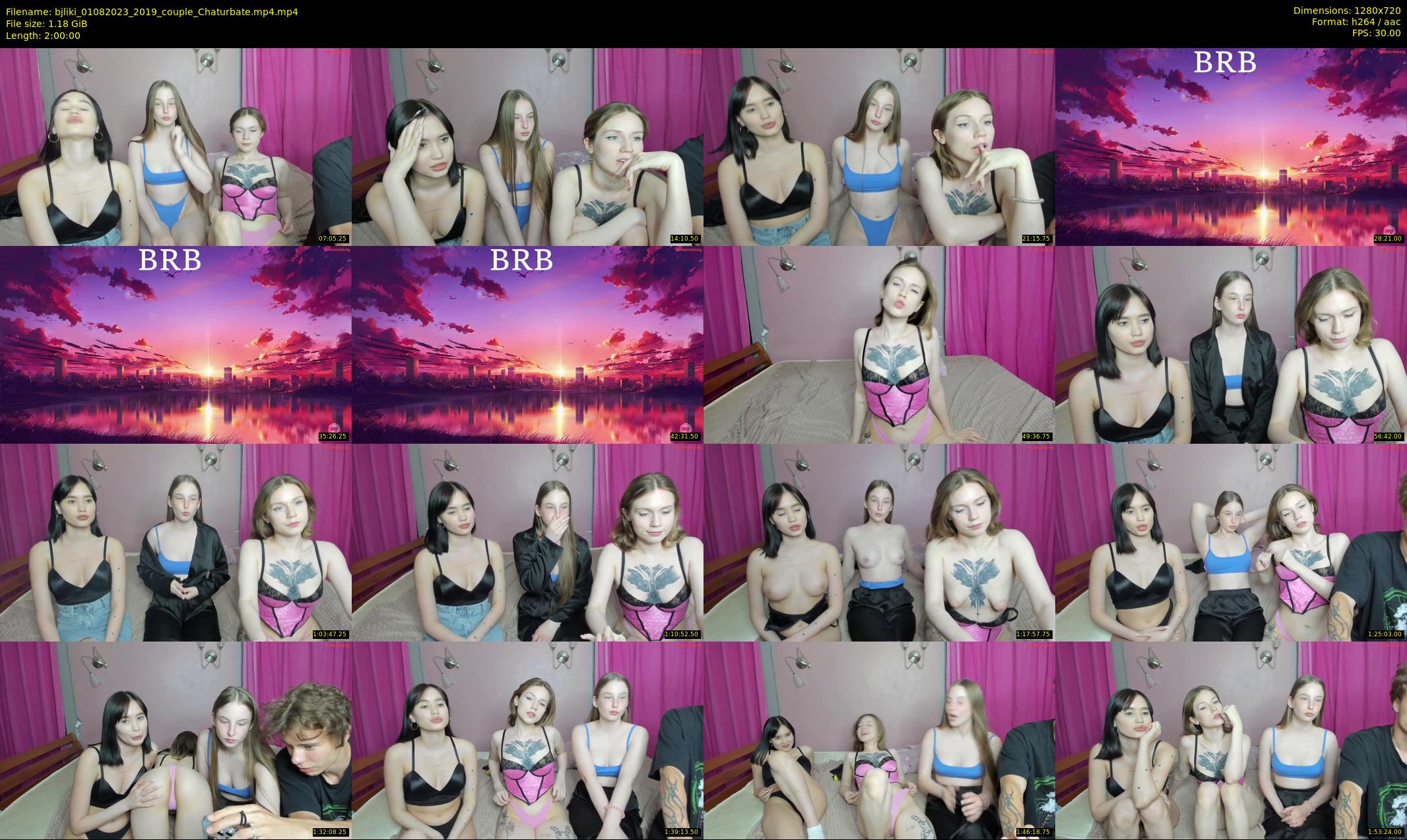 bjliki — 120 minute Chaturbate couple cam show recording, 720p, Aug 1, 2023