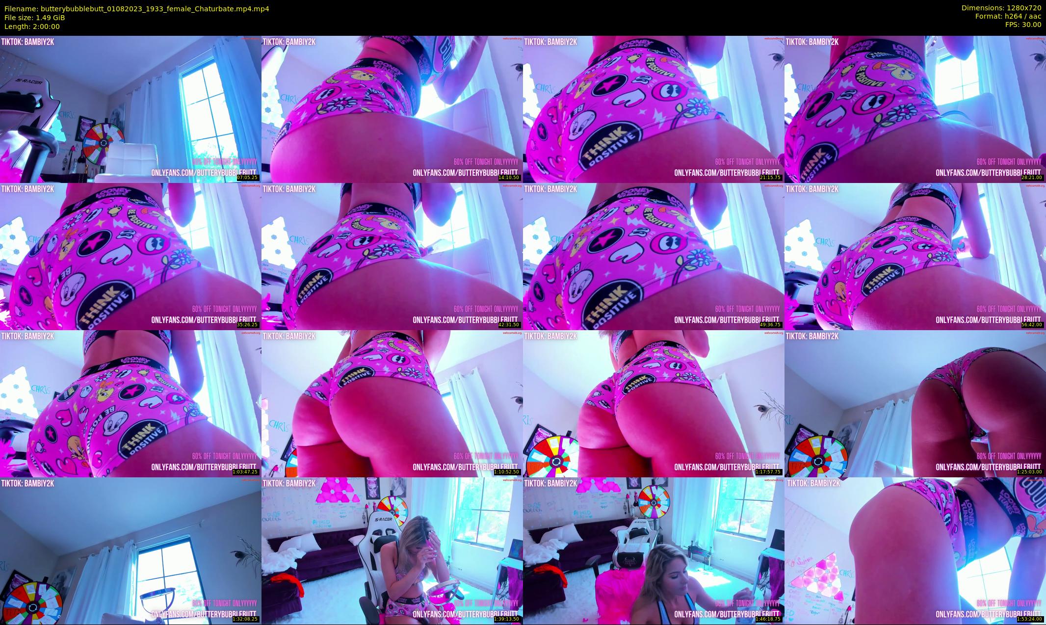 butterybubblebutt — 120 minute Chaturbate couple cam show recording, 720p, Aug 1, 2023