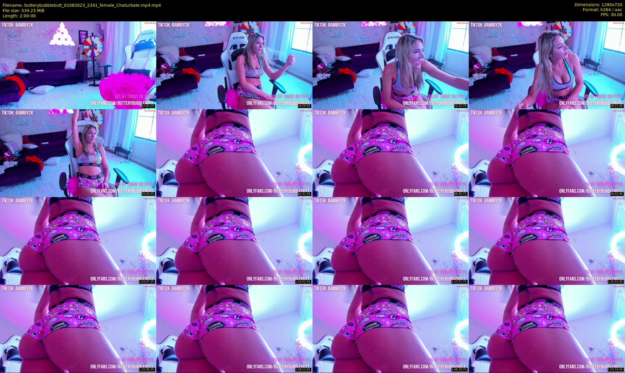 butterybubblebutt — 120 minute Chaturbate couple cam show recording, 720p, Aug 1, 2023