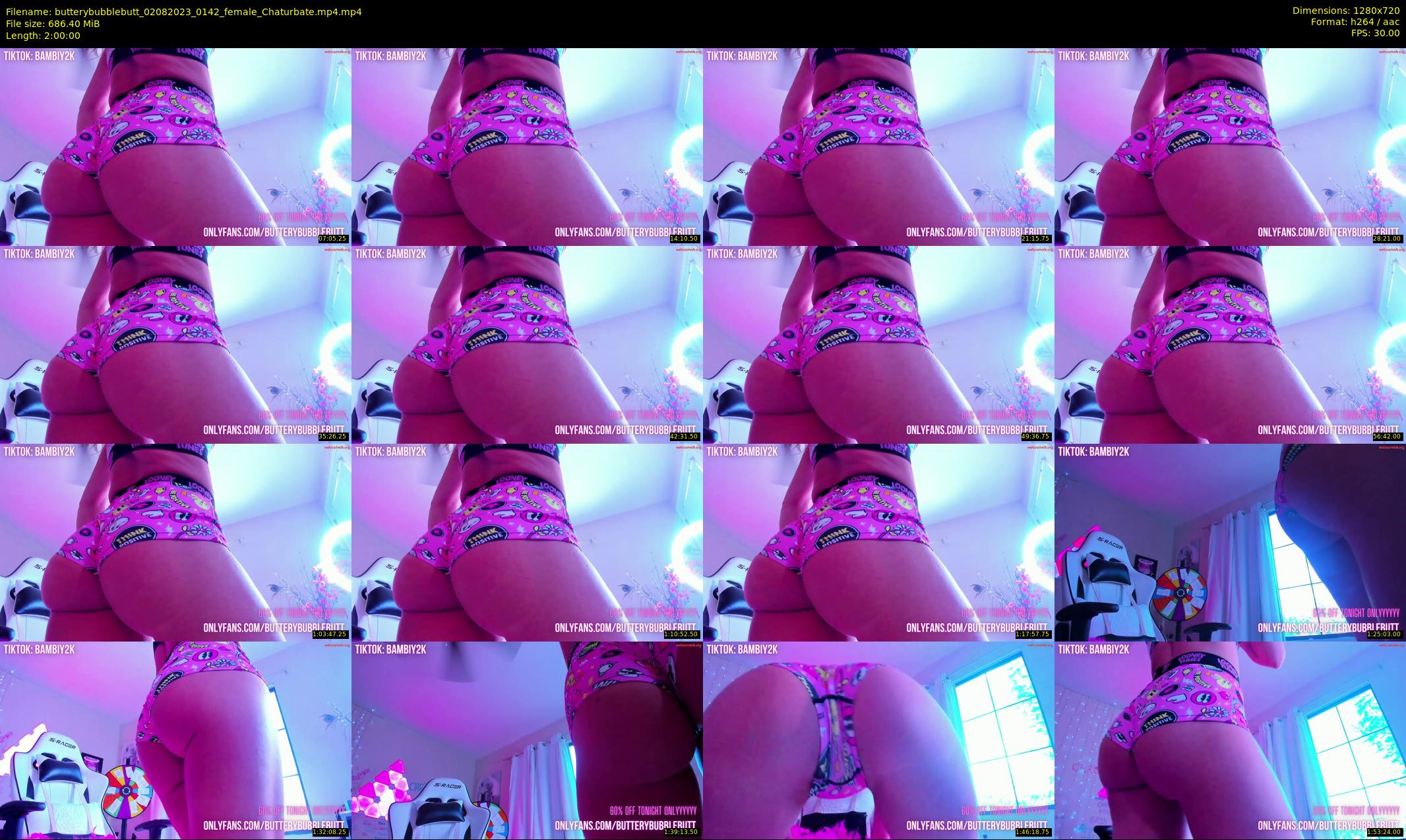 butterybubblebutt — 120 minute Chaturbate couple cam show recording, 720p, Aug 2, 2023
