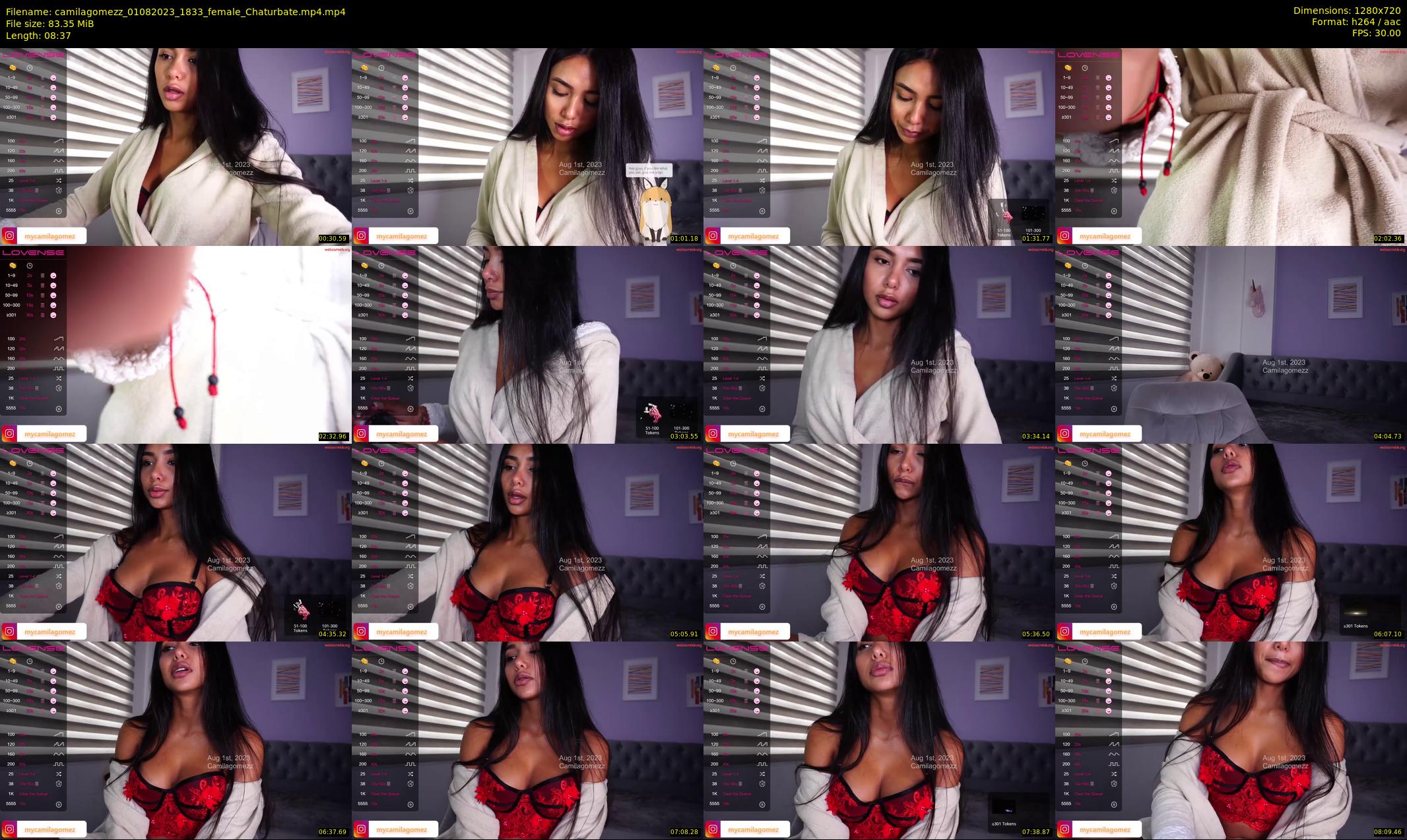 camilagomezz — 9 minute Chaturbate female cam show recording, 720p, Aug 1, 2023