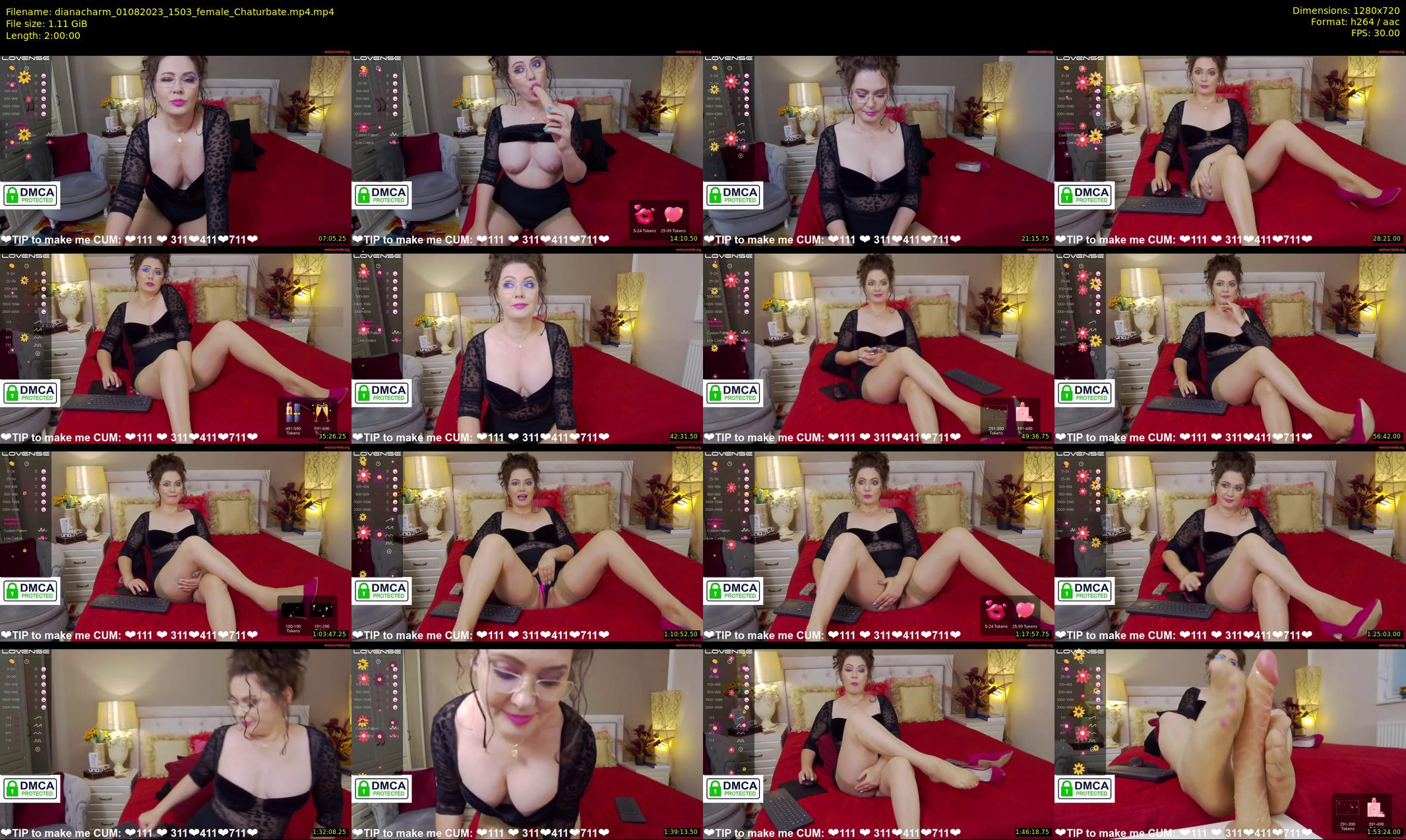 dianacharm — 120 minute Chaturbate female cam show recording, 720p, Aug 1, 2023