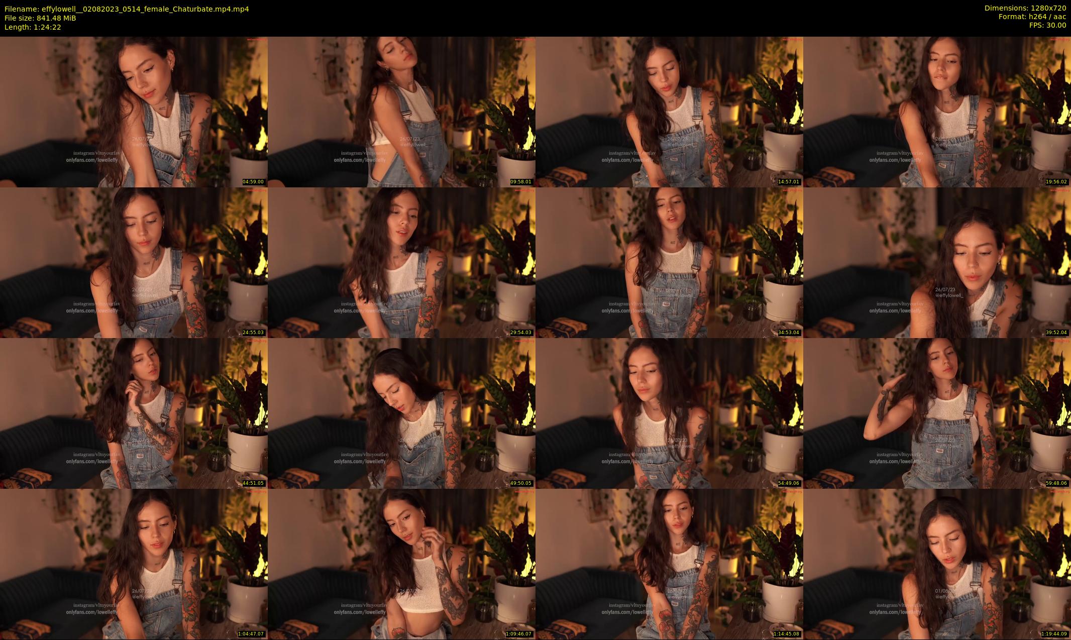 effylowell_ — 85 minute Chaturbate female cam show recording, 720p, Aug 2, 2023