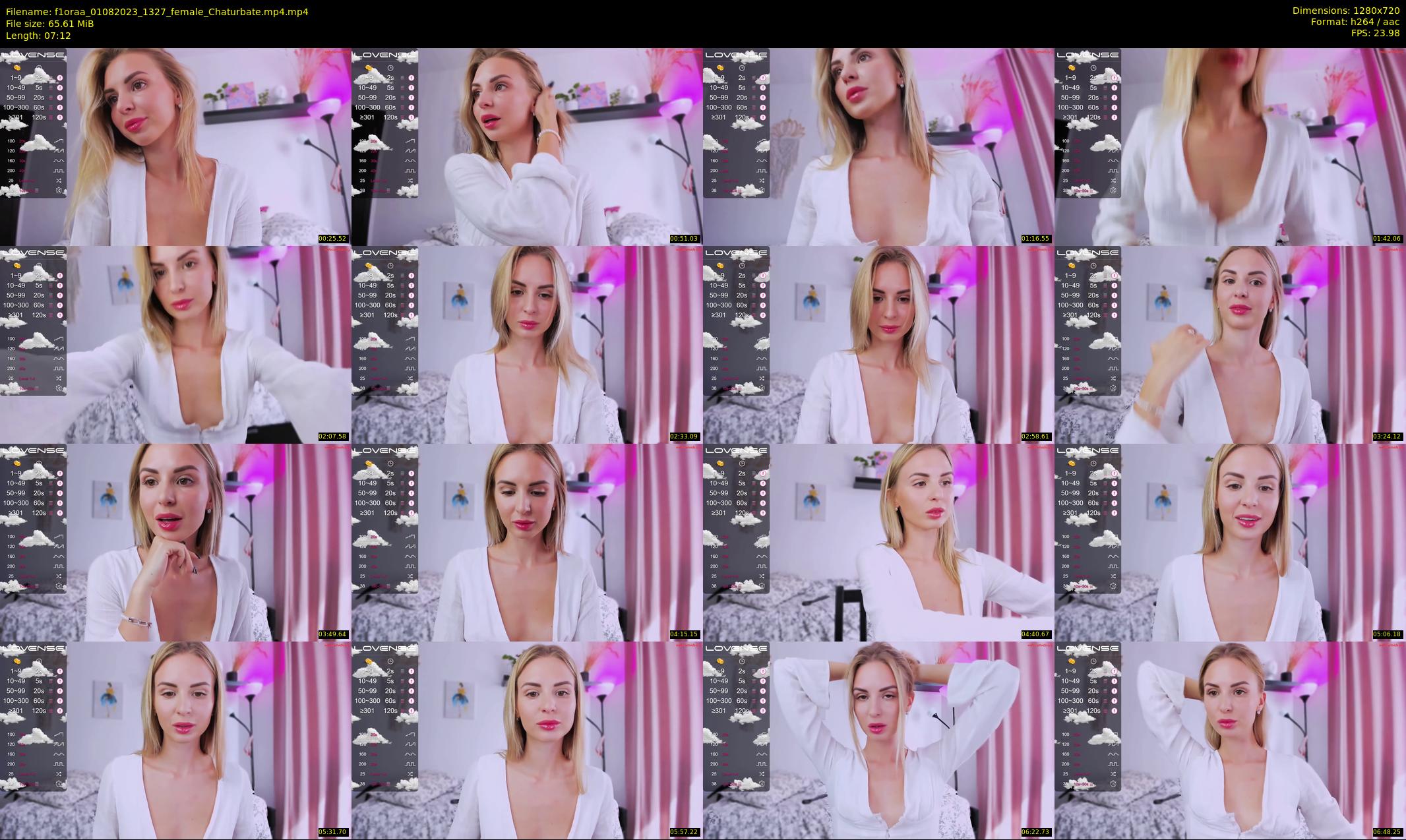 f1oraa — 8 minute Chaturbate female cam show recording, 720p, Aug 1, 2023