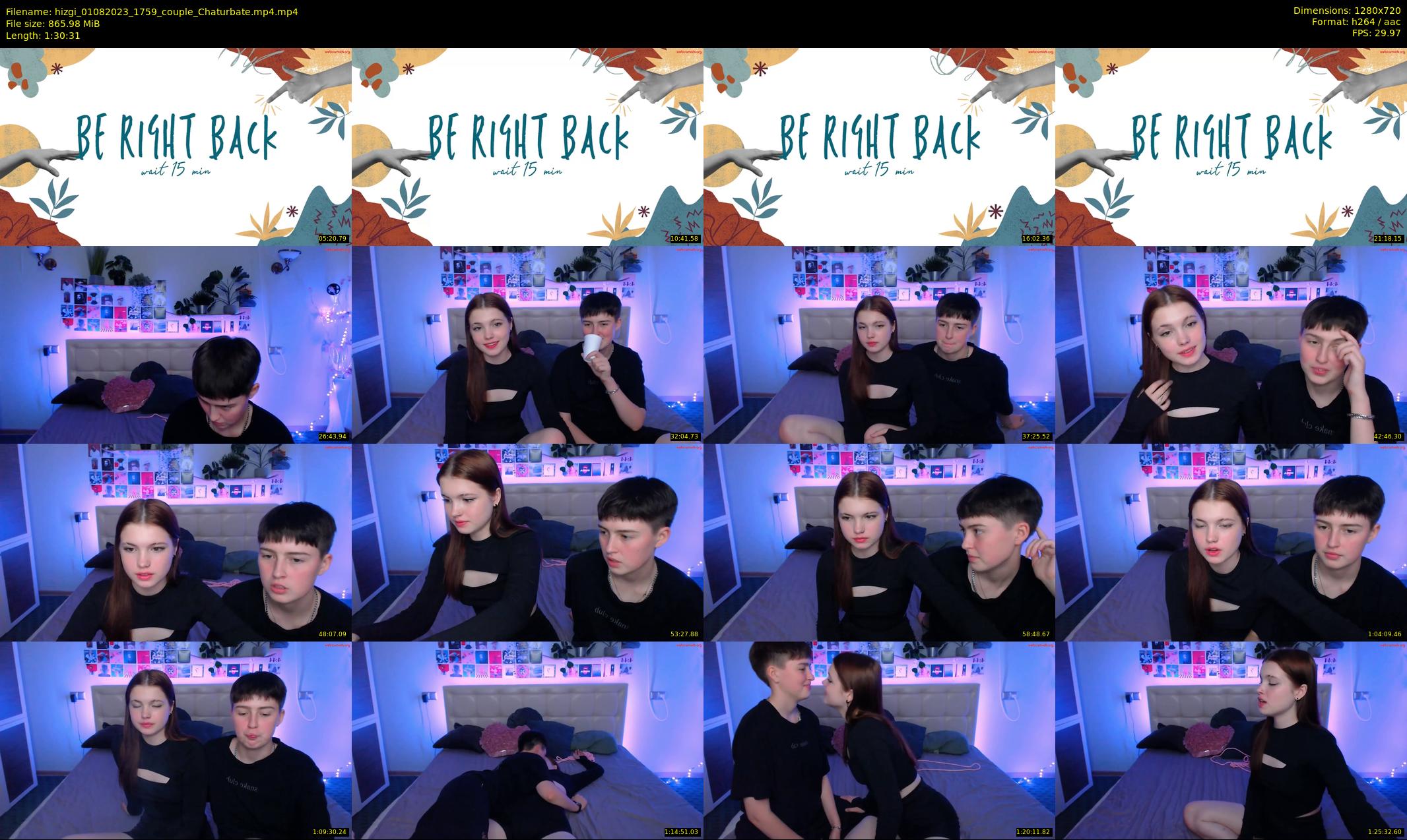 hizgi — 91 minute Chaturbate couple cam show recording, 720p, Aug 1, 2023