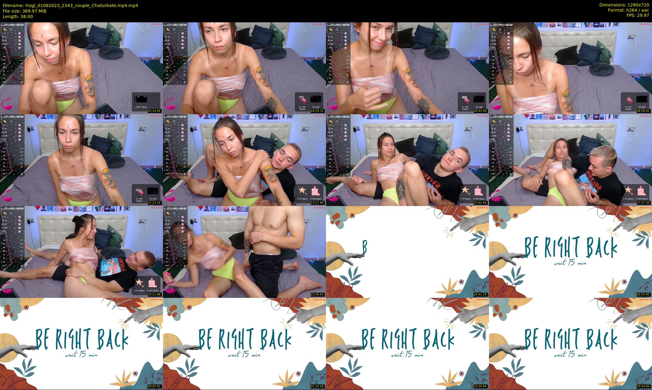 hizgi — 38 minute Chaturbate couple cam show recording, 720p, Aug 1, 2023
