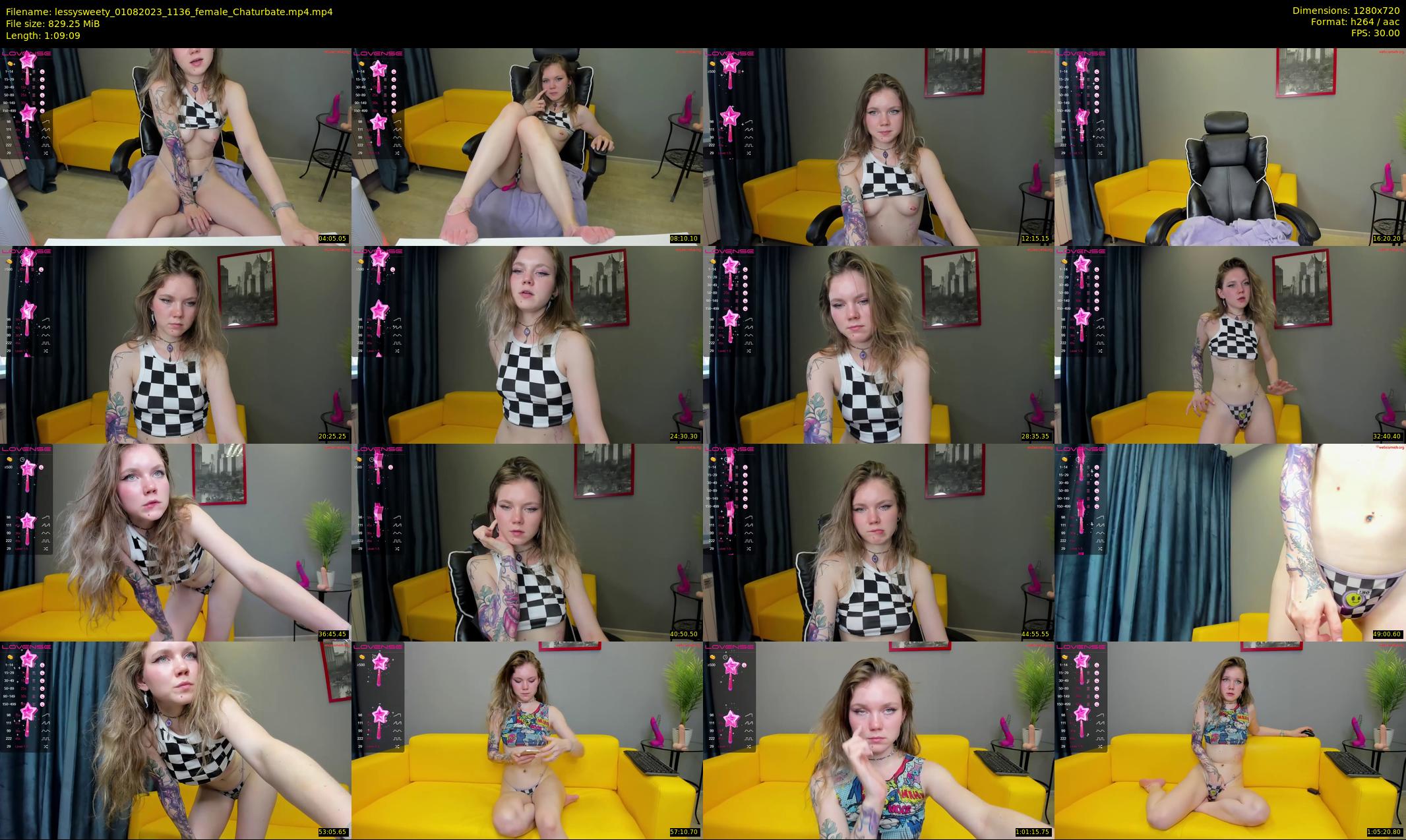 lessysweety — 70 minute Chaturbate female cam show recording, 720p, Aug 1, 2023