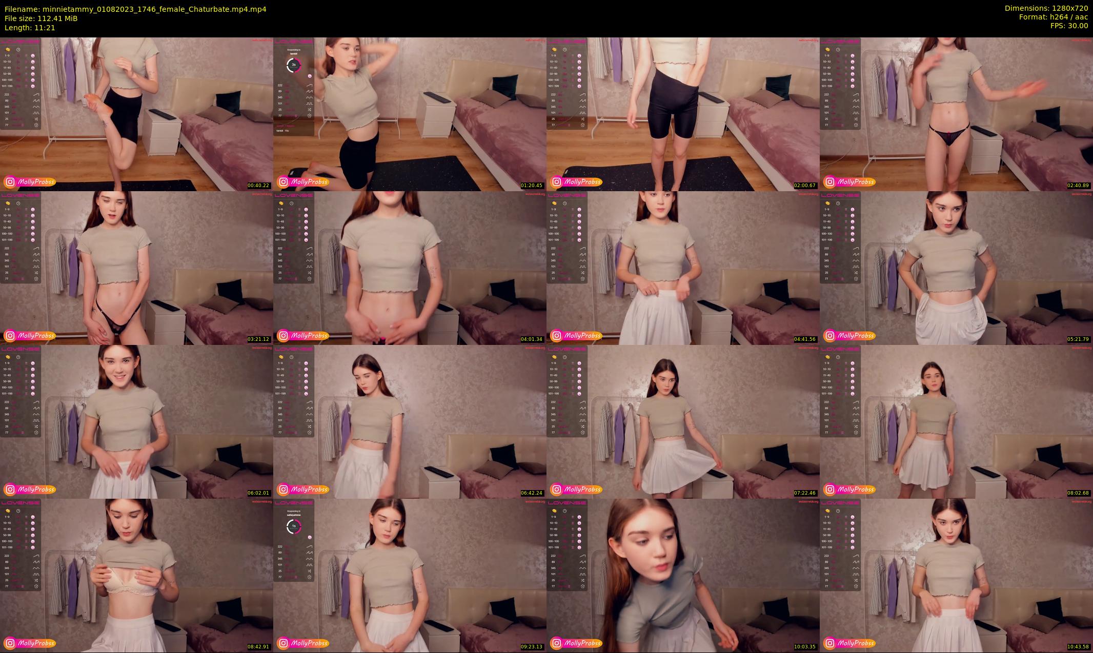 minnietammy — 12 minute Chaturbate female cam show recording, 720p, Aug 1, 2023