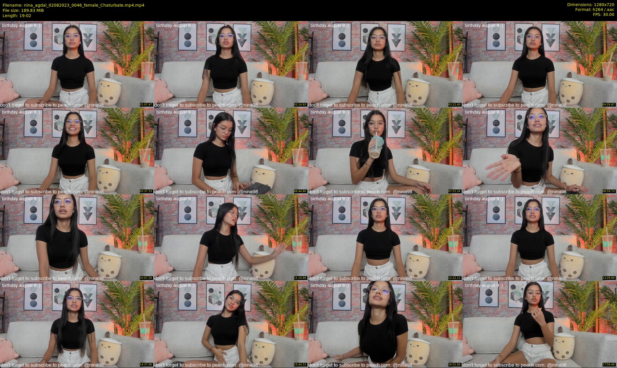 nina_agdal — 20 minute Chaturbate female cam show recording, 720p, Aug 2, 2023