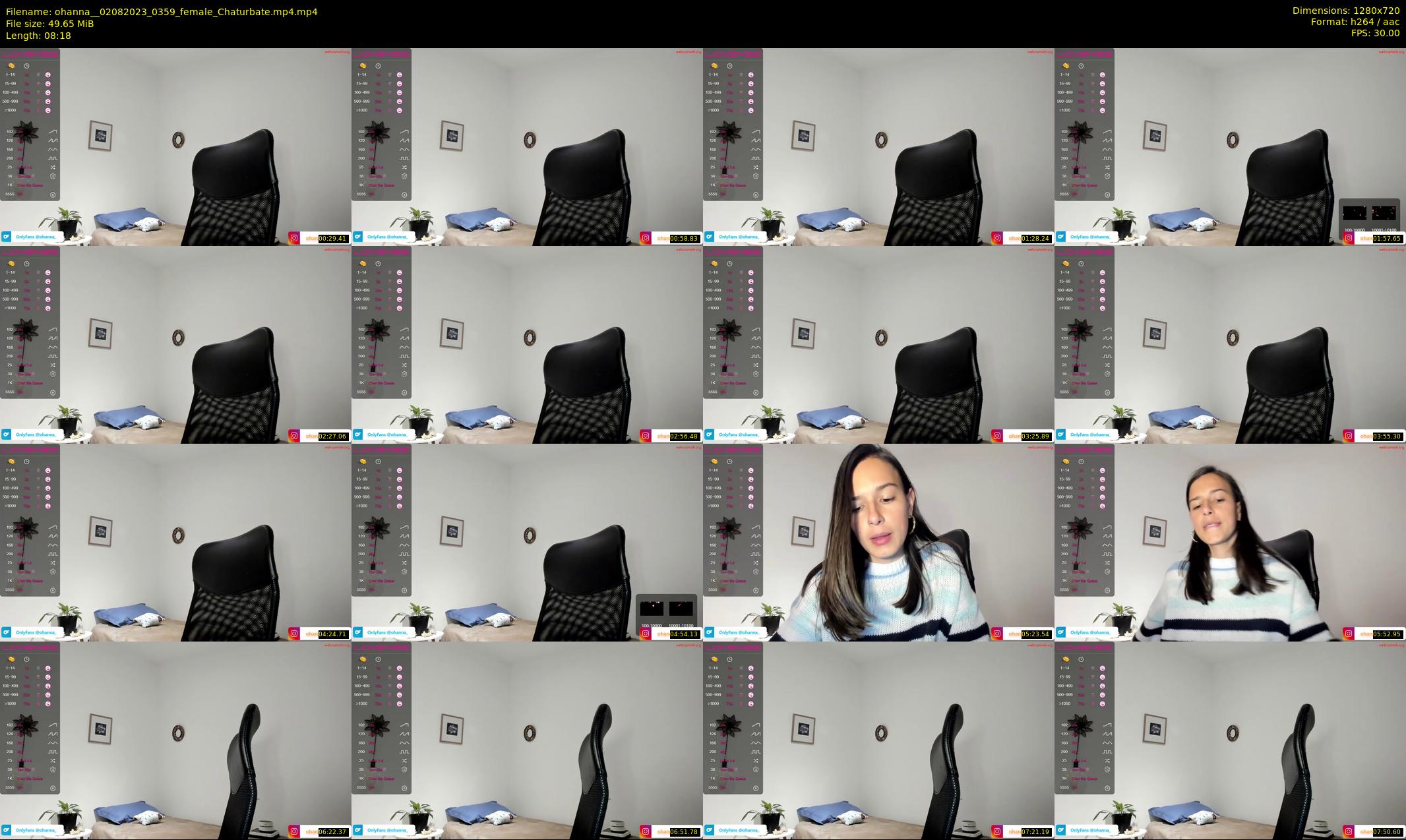 ohanna_ — 9 minute Chaturbate female cam show recording, 720p, Aug 2, 2023