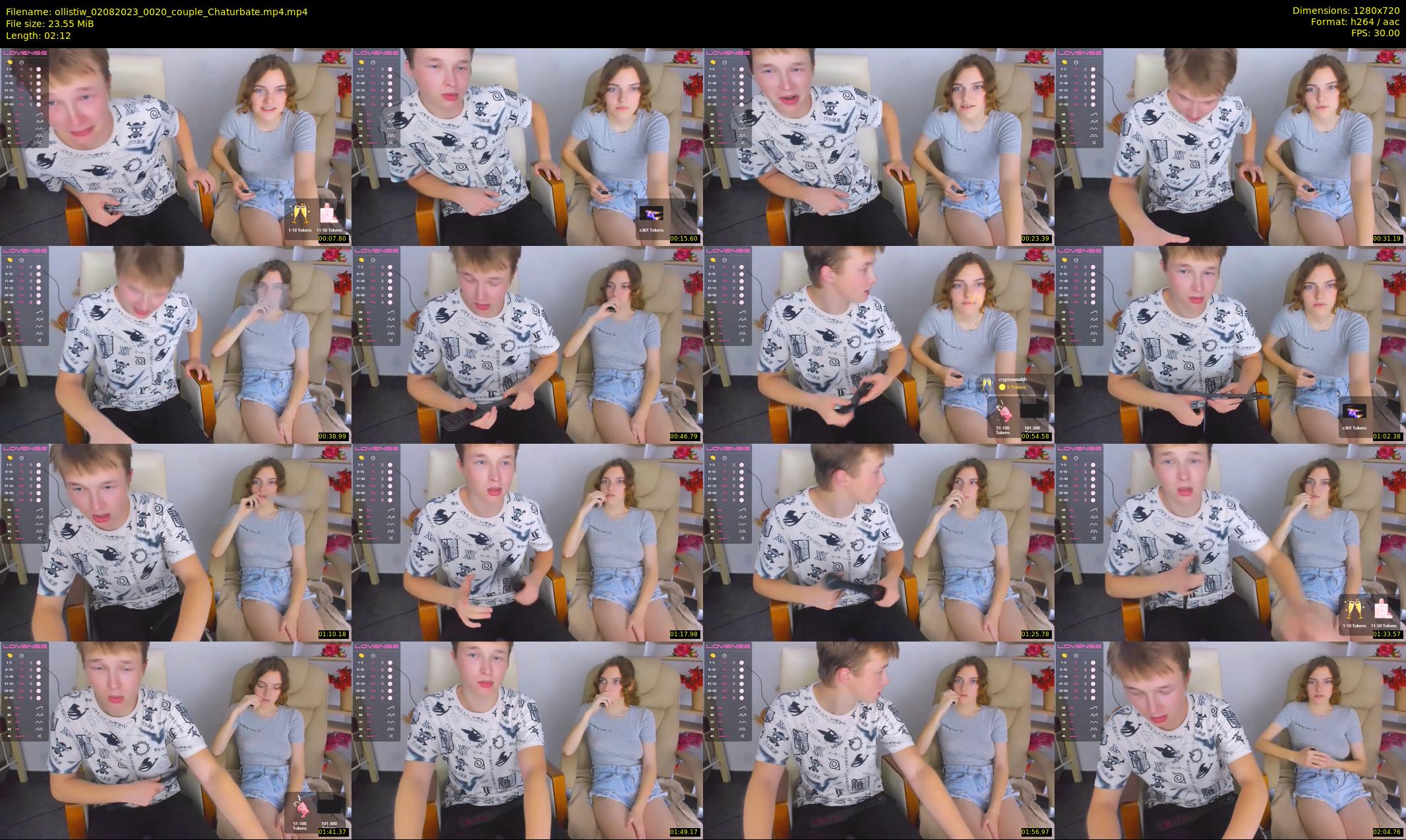 ollistiw — 3 minute Chaturbate couple cam show recording, 720p, Aug 2, 2023