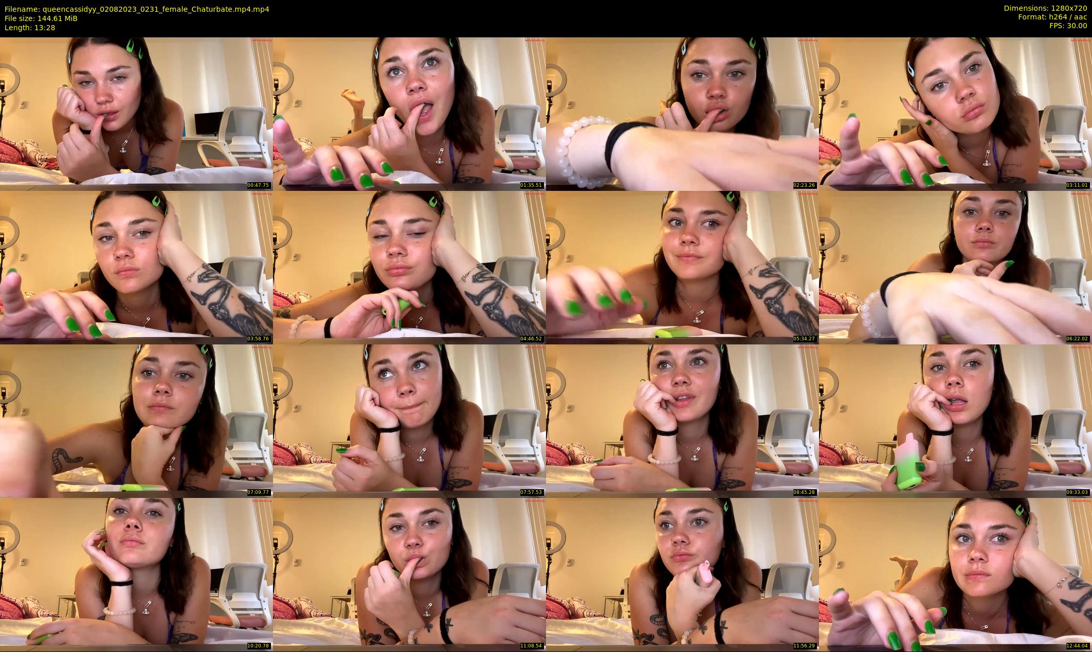 queencassidyy — 14 minute Chaturbate female cam show recording, 720p, Aug 2, 2023