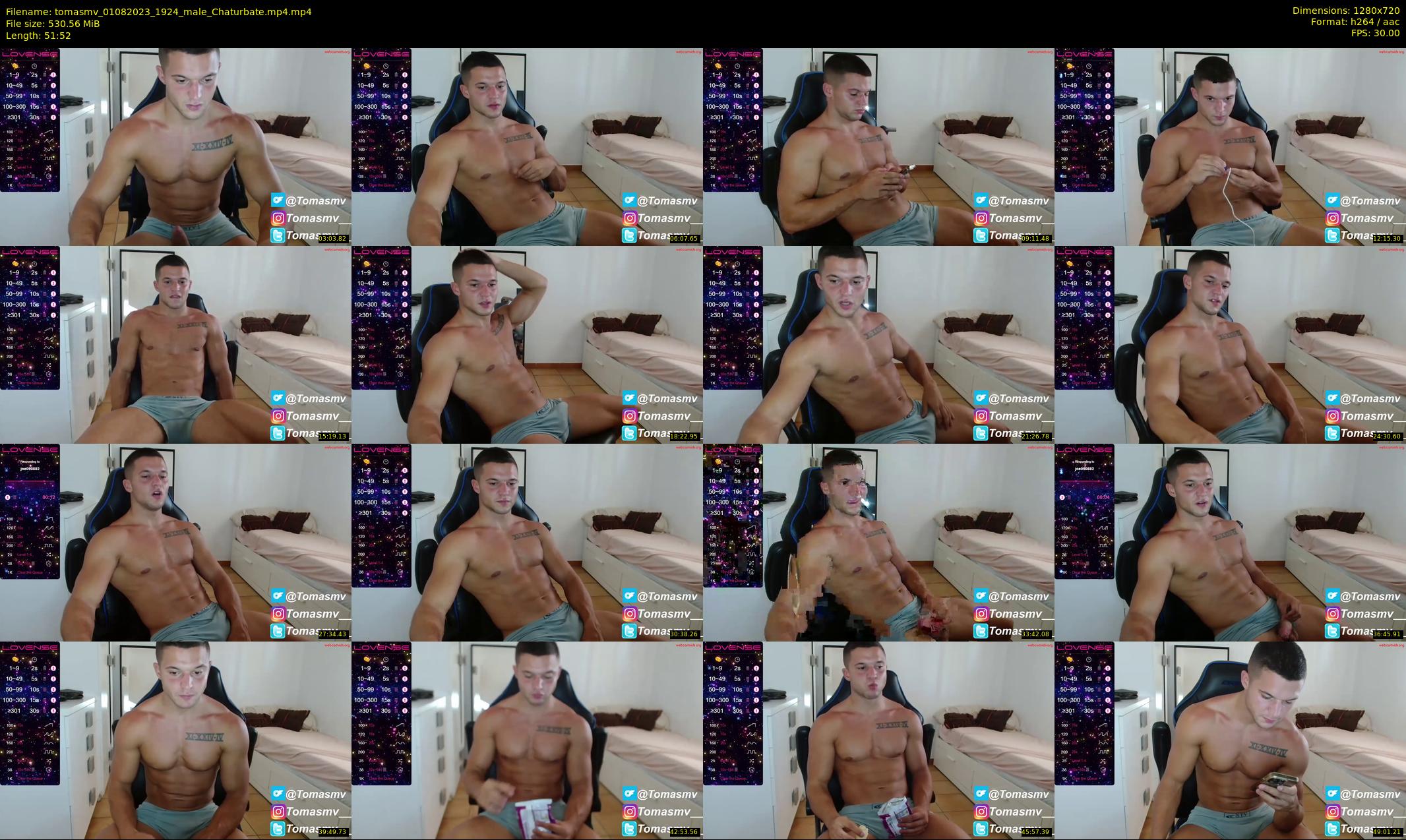 tomasmv — 52 minute Chaturbate male cam show recording, 720p, Aug 1, 2023