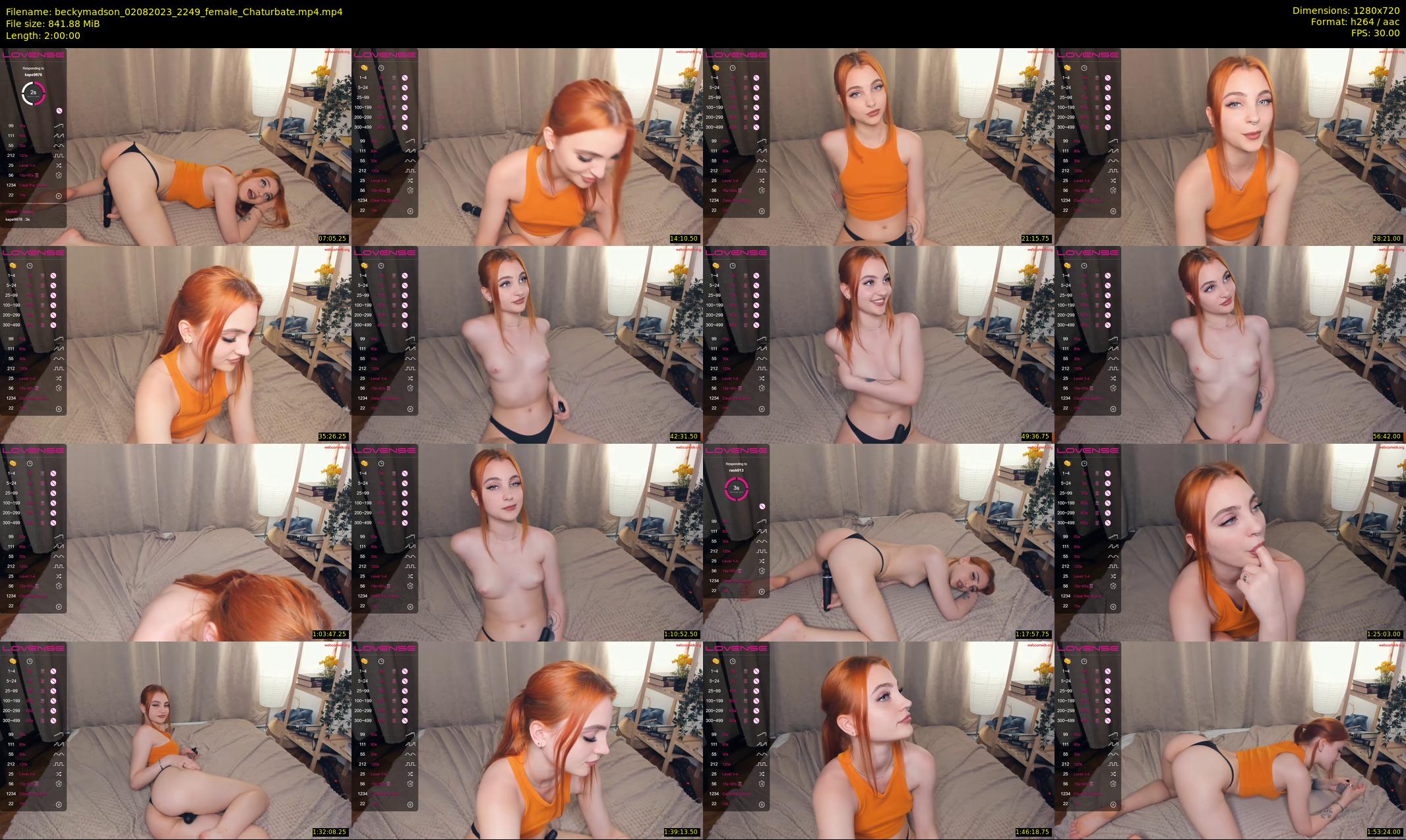 beckymadson — 120 minute Chaturbate female cam show recording, 720p, Aug 2, 2023