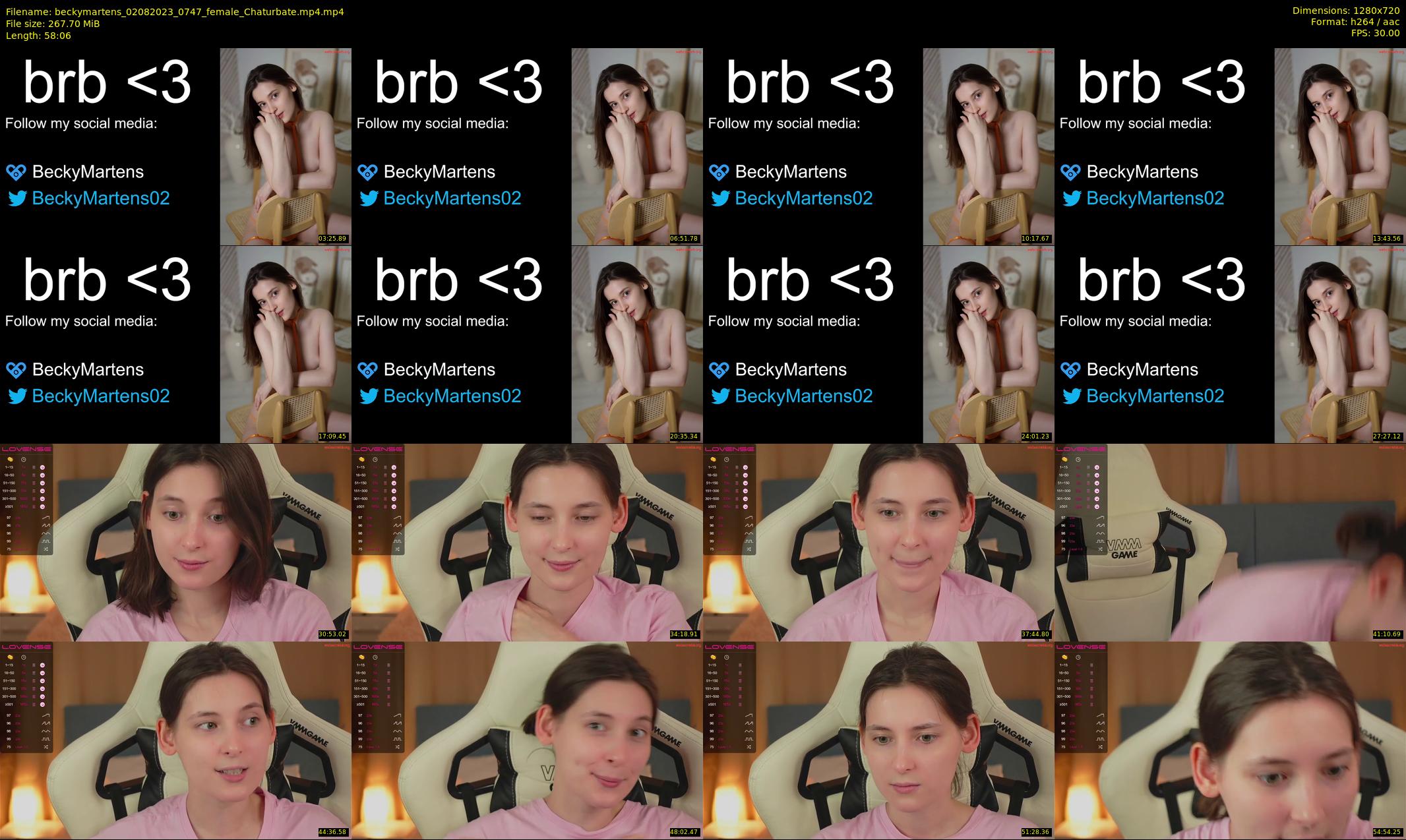 beckymartens — 59 minute Chaturbate female cam show recording, 720p, Aug 2, 2023