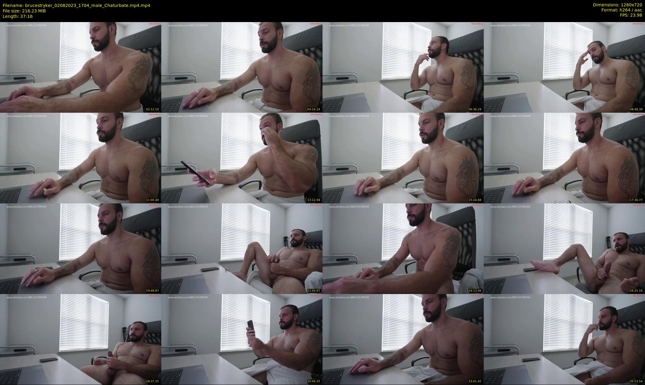 brucestryker — 38 minute Chaturbate male cam show recording, 720p, Aug 2, 2023