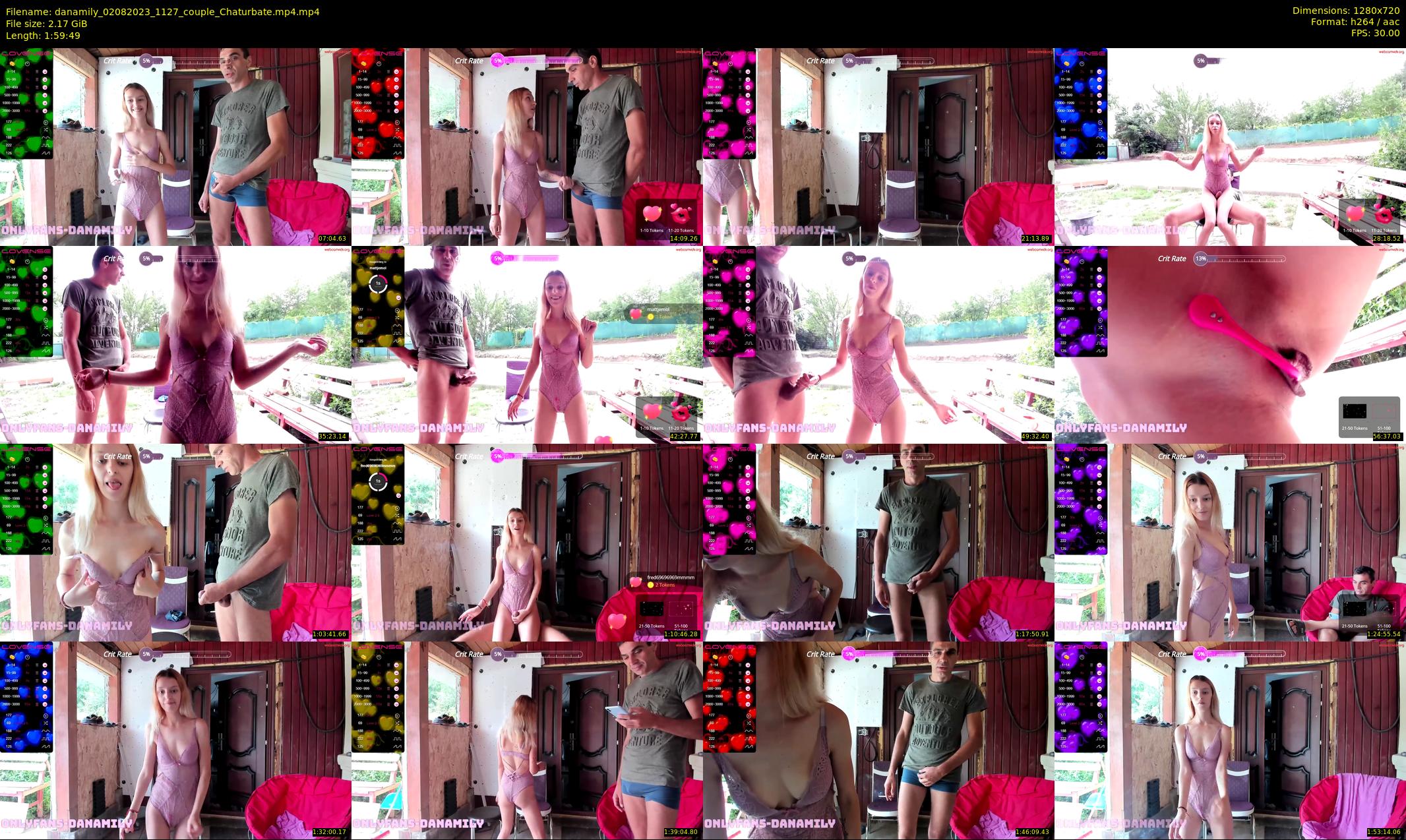 danamily — 120 minute Chaturbate female cam show recording, 720p, Aug 2, 2023