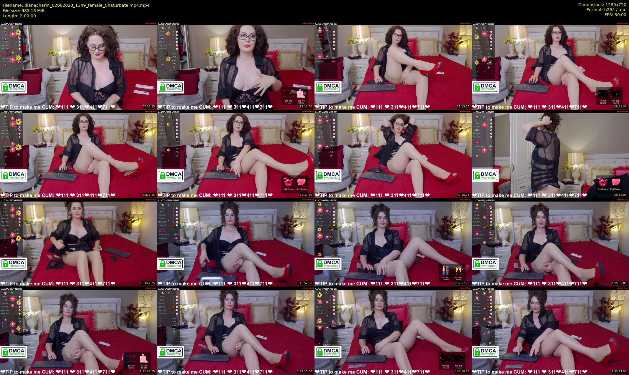dianacharm — 120 minute Chaturbate female cam show recording, 720p, Aug 2, 2023