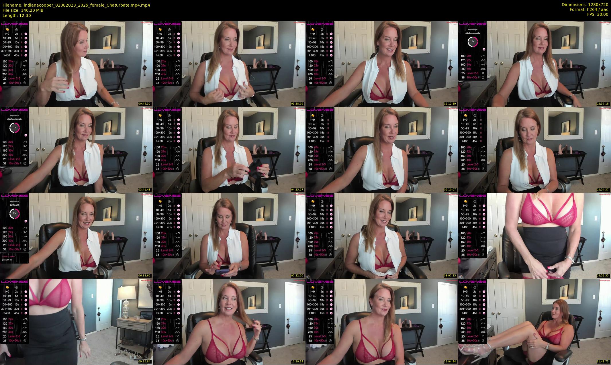 indianacooper — 13 minute Chaturbate female cam show recording, 720p, Aug 2, 2023